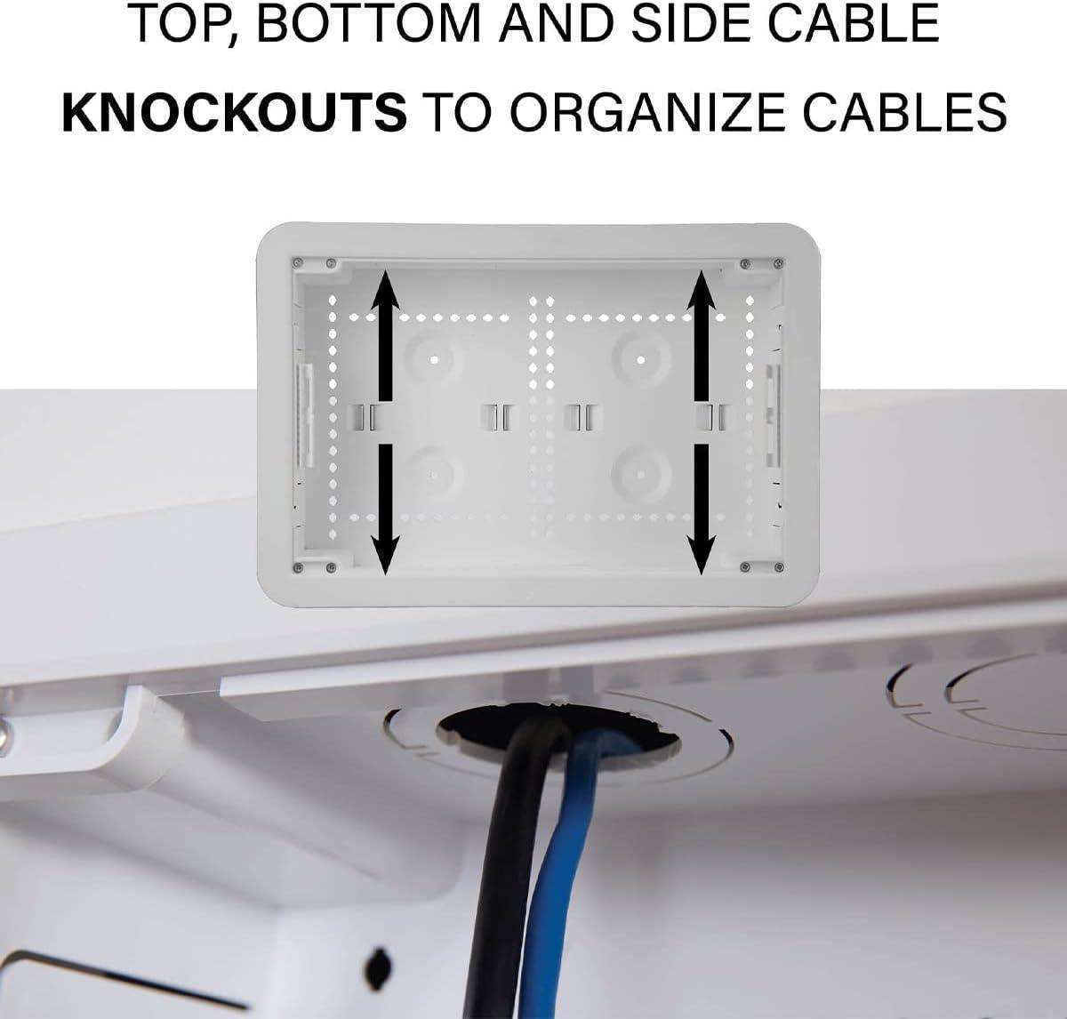 imageSANUS 9quot TV Media inWall Box with Power Supply Kit Ideal for Wall Mounted TVs