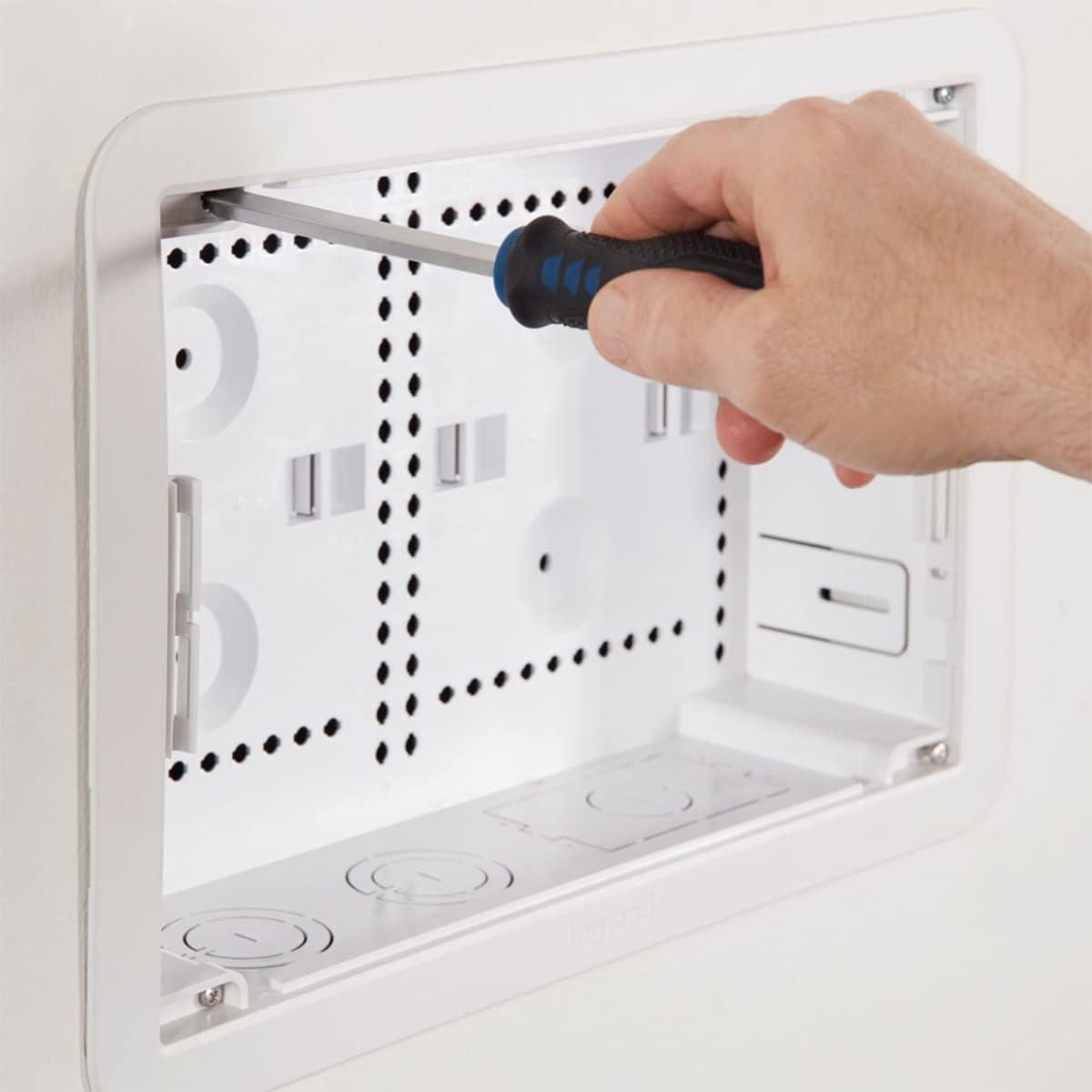 imageSANUS 9quot TV Media inWall Box with Power Supply Kit Ideal for Wall Mounted TVs