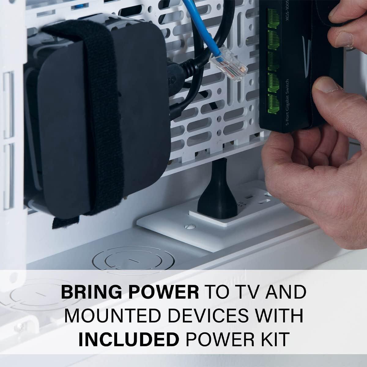 imageSANUS 9quot TV Media inWall Box with Power Supply Kit Ideal for Wall Mounted TVs