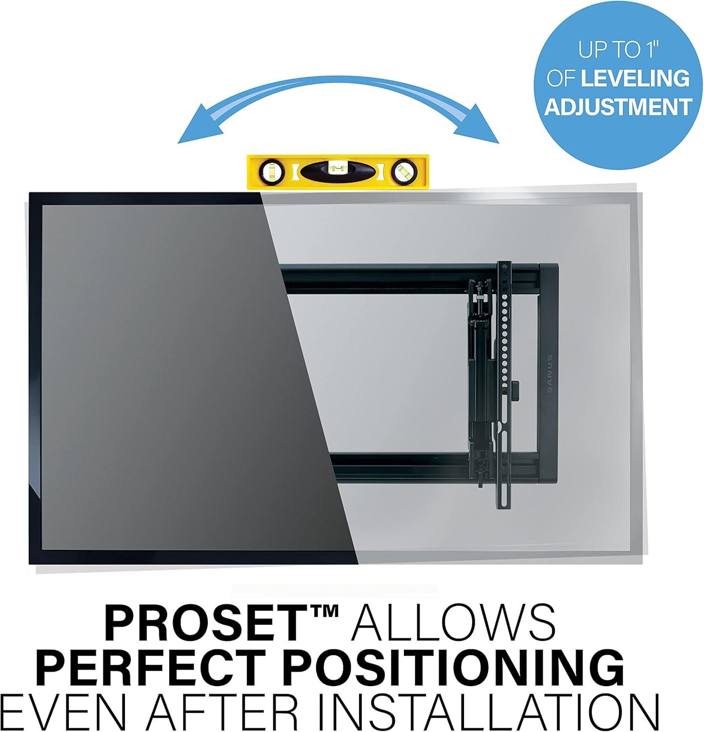 imageSANUS Advanced Tilt 4D Premium TV Wall Mount Bracket for Most 42quot 90quot Flat Screen TVs ampamp SANUS Soundbar Mount for Most Soundbars up to 15 lbs  Features Simple Install and ToolFree Adjustments
