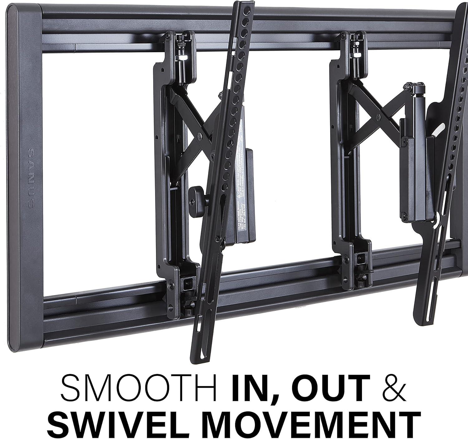 imageSANUS Advanced Tilt 4D Premium TV Wall Mount Bracket for Most 42quot 90quot Flat Screen TVs ampamp SANUS Soundbar Mount for Most Soundbars up to 15 lbs  Features Simple Install and ToolFree Adjustments