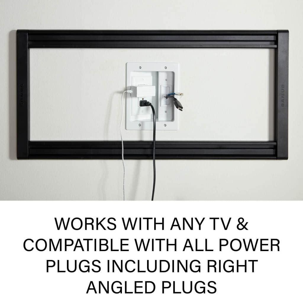 imageSANUS Advanced Tilt 4D Premium Universal Low Profile TV Mount for 42quot  90quot Flat Screen TVs ampamp inWall TV Power and Cable Management Kit