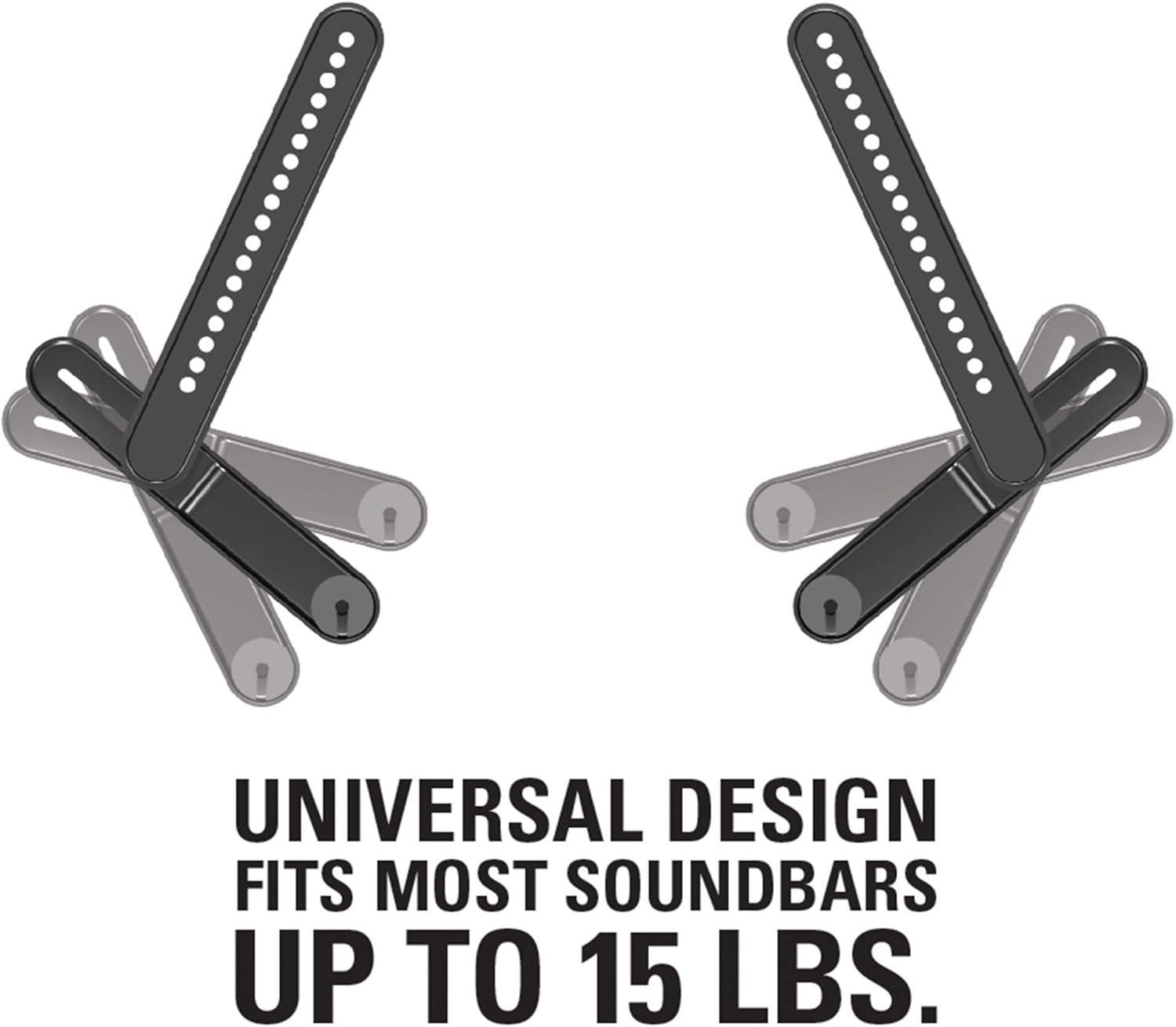 imageSANUS Extra Large TV Wall Mount Swivel ampamp Tilt  Premium Universal Design fits TVs 37quot90quot up to 150 lbs ampamp SANUS Soundbar Mount for Most Soundbars up to 15 lbs  Easy Install ampamp Tool Free Adjustments
