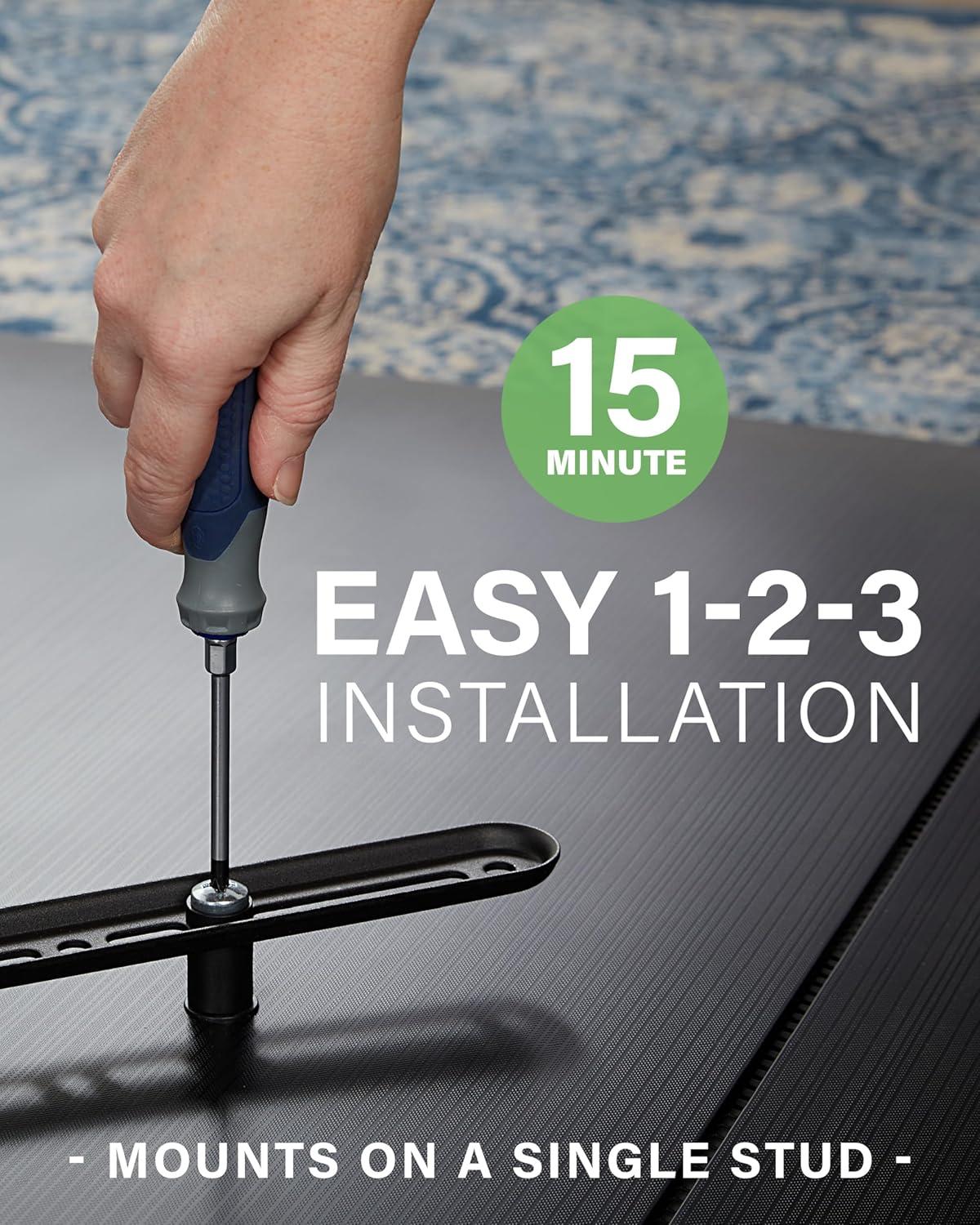 imageSANUS Full Motion TV Mount  Single Stud 32 to 55 inch TV Wall Mount Tilts Extends ampamp Swivels  Easy DIY Install Includes All Hardware ampamp Post Install Leveling  Great for Corners