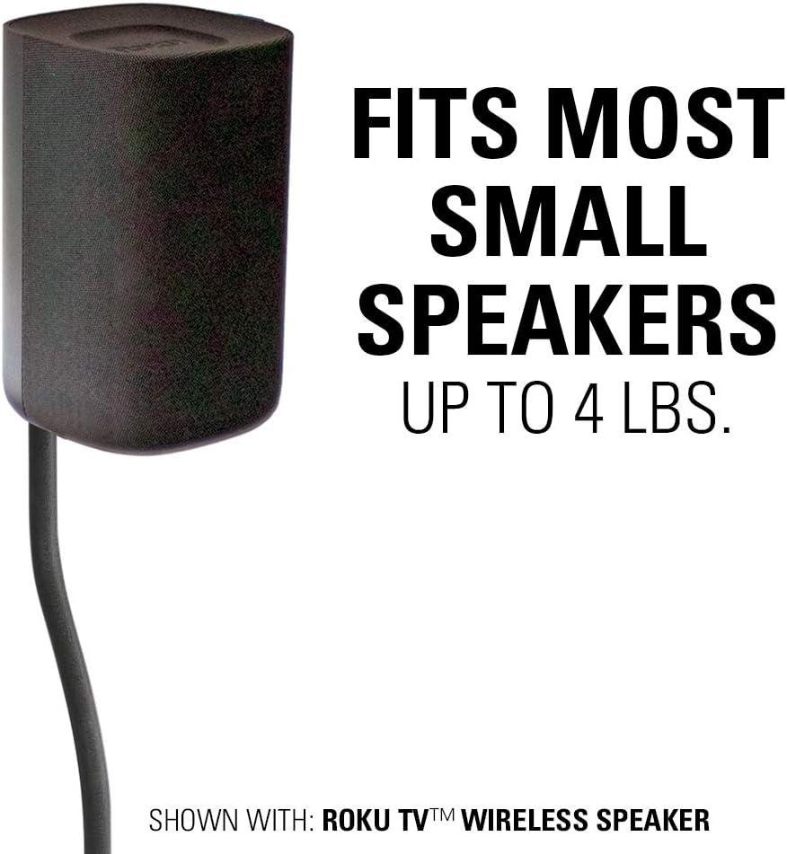 imageSANUS Height Adjustable Speaker Stands for Home Theater  Durable Design wTear Drop Base Fits Speakers up to 4lbs  13quot of ToolFree Height Adjustment  Easy DIY Assembly