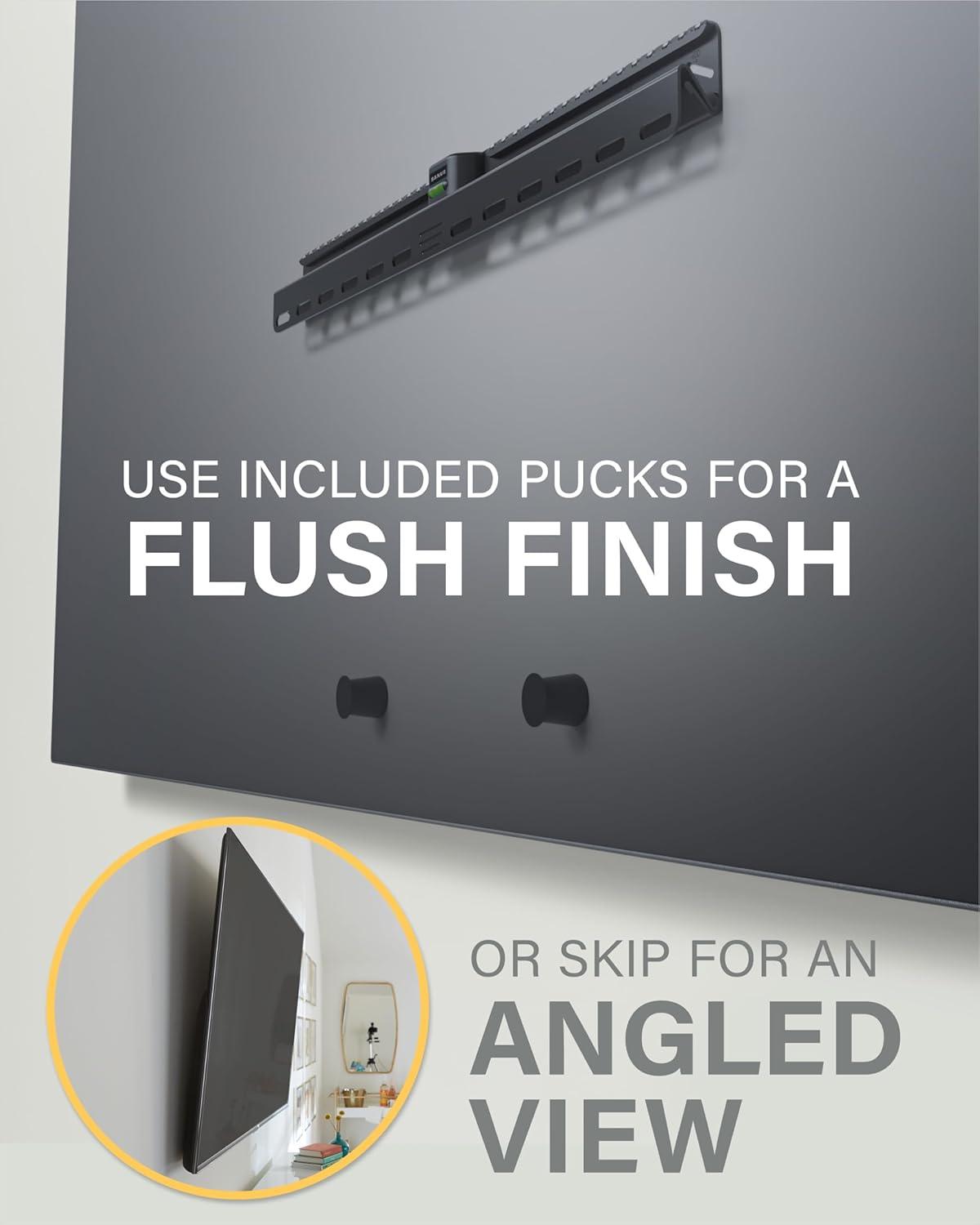 imageSANUS No Stud TV Wall Mount  Low Profile 42 to 90 inch TV Wall Mount with Easy DIY Install  Includes Builtin Safety Latch All Hardware ampamp Lateral ShiftLarge