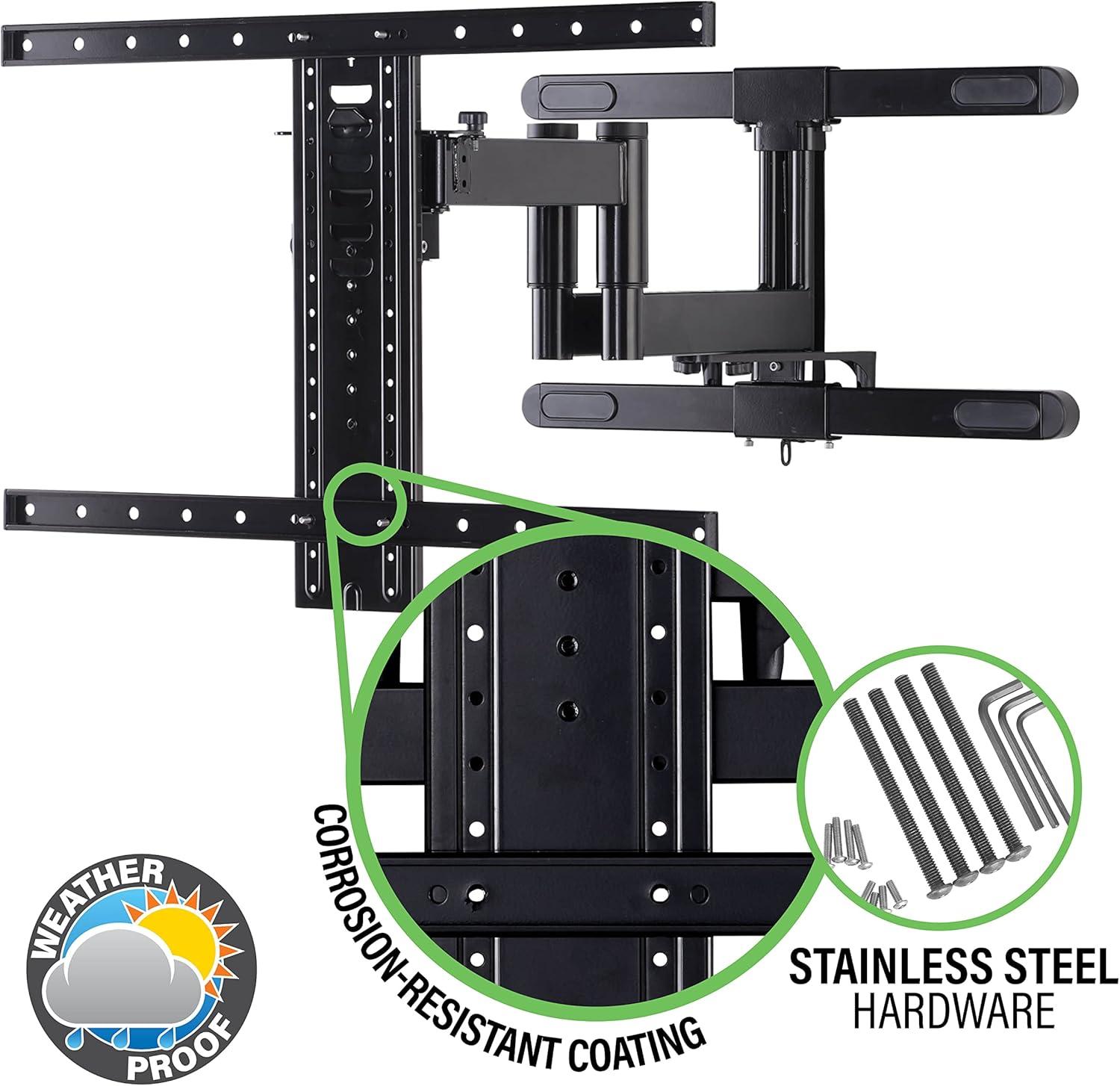 imageSANUS Premium Outdoor TV Mount  Weatherproof FullMotion Mount for 40quot85quot TVs with 25quot of Smooth Extension  Corrosion Resistant Coating Plus Stainless Steel Hardware  VODLF125
