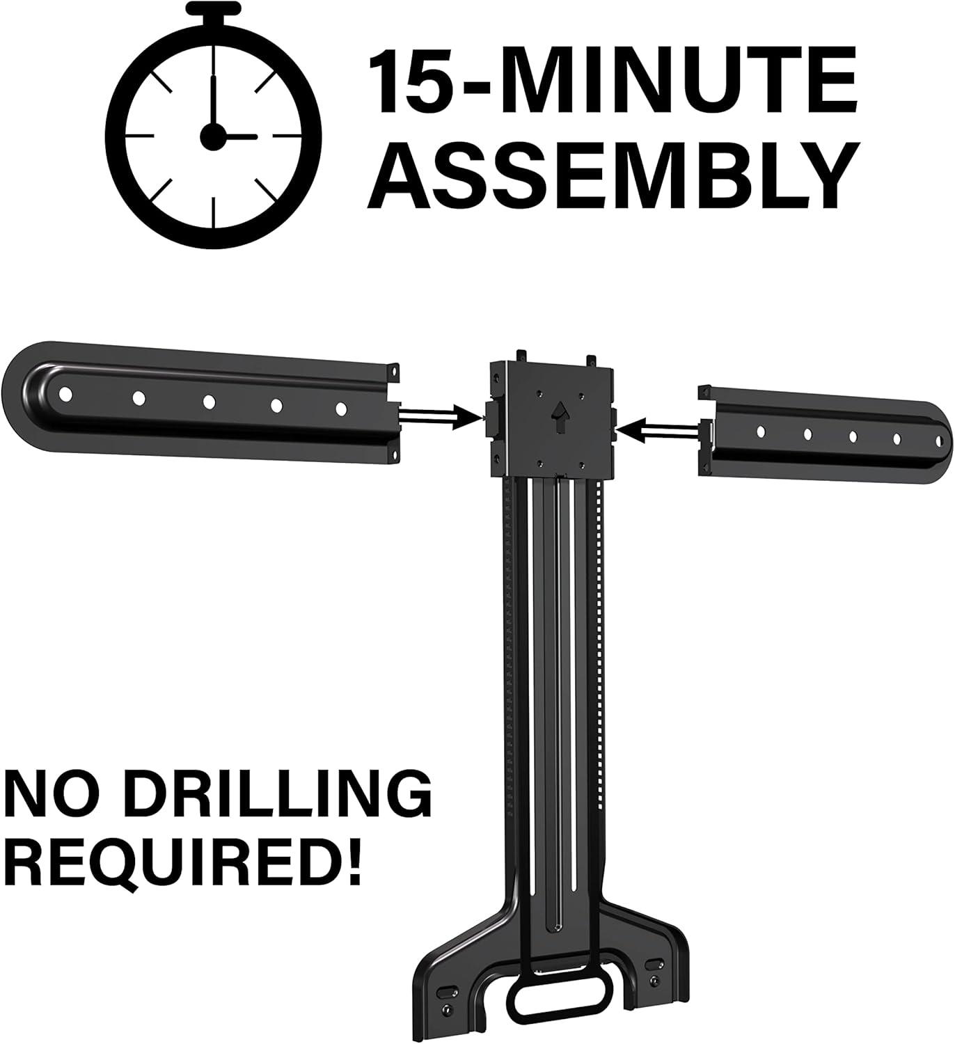imageSANUS Soundbar Mount for Sonos Beam  Height Adjustable up to 12quot ampamp Designed to Work with Any TV  Custom Fit to Sonos Beam for Optimal Audio Performance