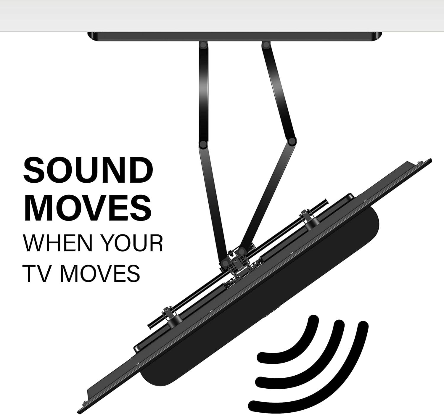 imageSANUS Soundbar Mount for Sonos Beam  Height Adjustable up to 12quot ampamp Designed to Work with Any TV  Custom Fit to Sonos Beam for Optimal Audio Performance