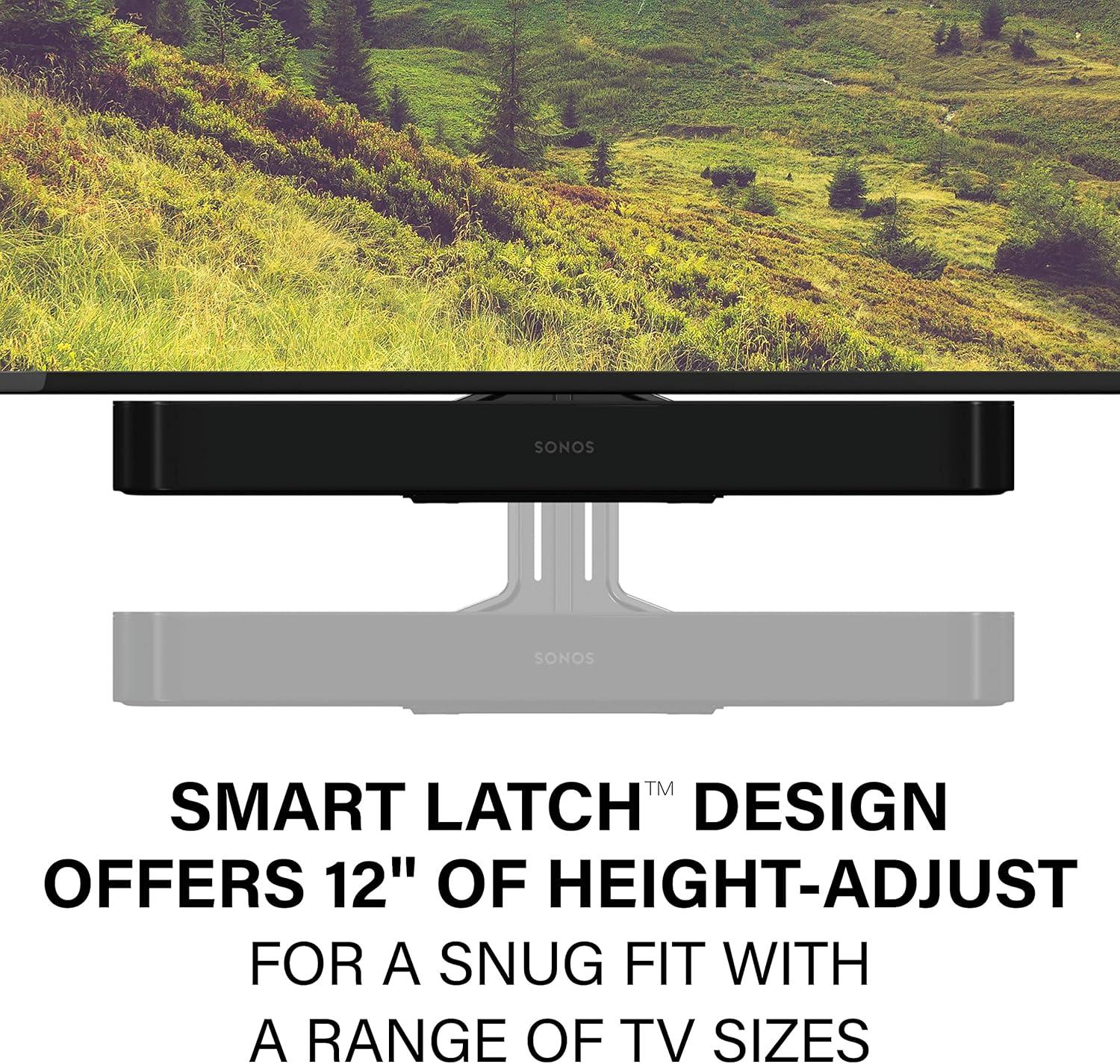 imageSANUS Soundbar Mount for Sonos Beam  Height Adjustable up to 12quot ampamp Designed to Work with Any TV  Custom Fit to Sonos Beam for Optimal Audio Performance