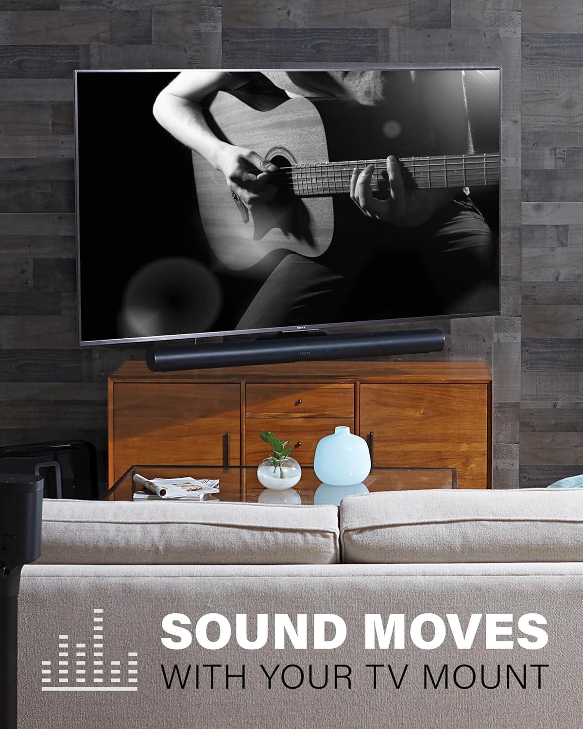 imageSANUS Soundbar TV Mount for Sonos Arc ampamp Sonos Arc Ultra Soundbar  Depth Adjustable for Dolby Atmos  Universal Mount for TVs 50 to 90