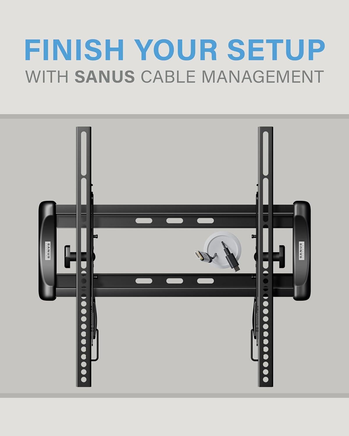 imageSANUS Tilting TV Mount  Universal 32 to 55 inch TV Wall Mount wLow Profile Design  Easy DIY Install Includes Lateral Shift ampamp All Hardware