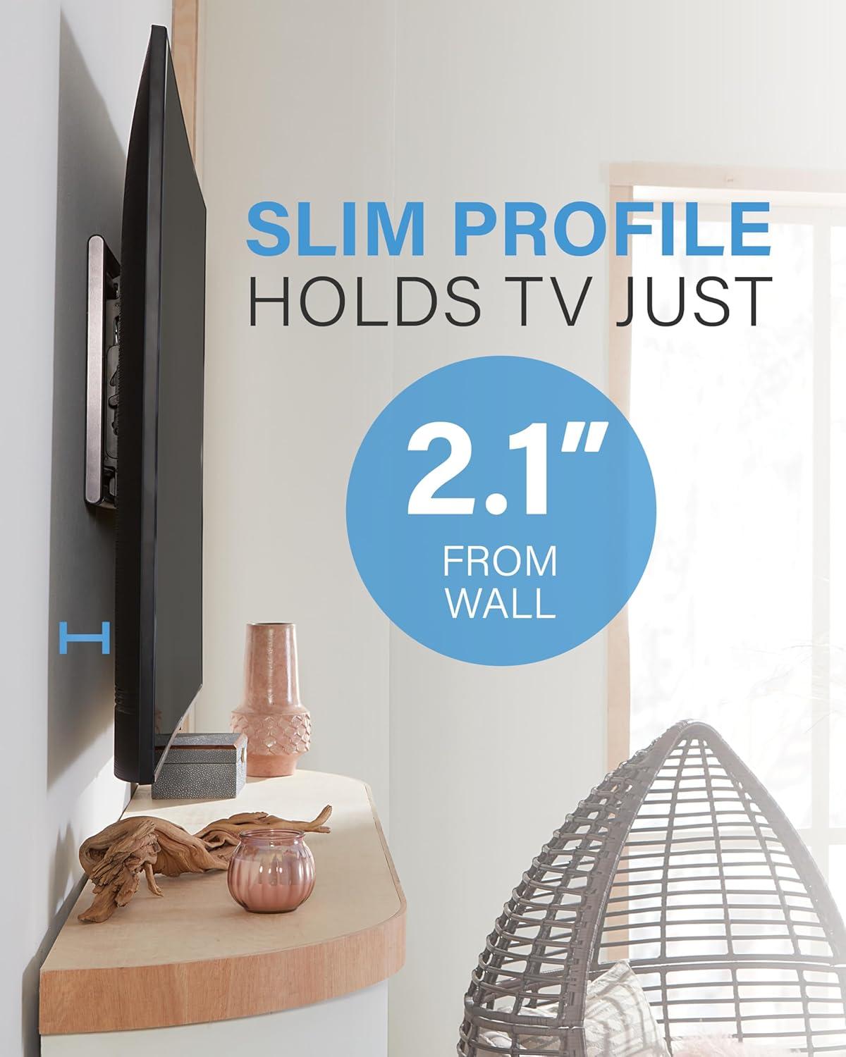 imageSANUS Tilting TV Wall Mount for 42quot to 90quot TVs  Low Profile ampamp Universal Design  Fight Screen Glare  Easy 3Step DIYSingle