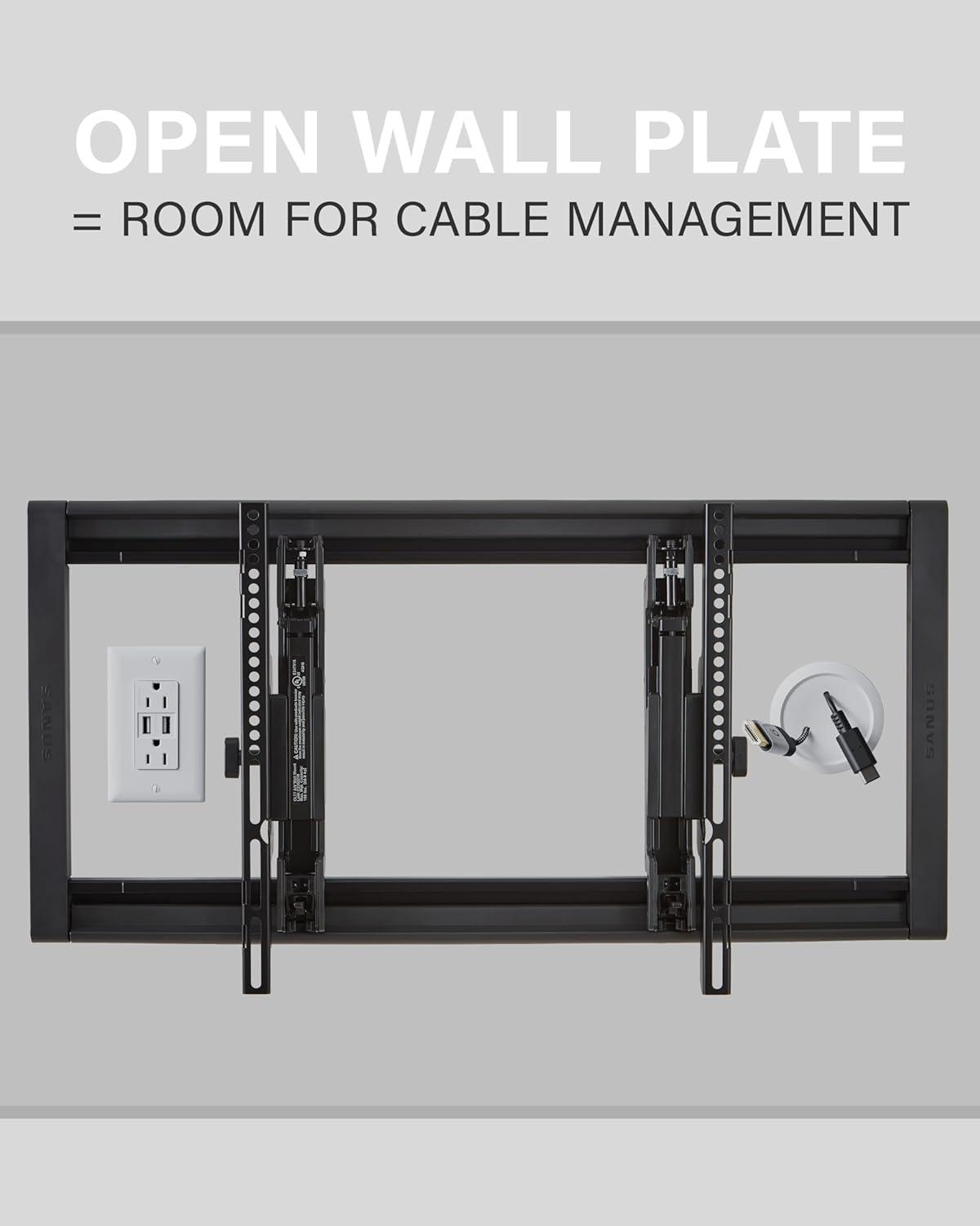 imageSANUS Tilting TV Wall Mount for 42quot to 90quot TVs  Universal Wall Mount TV Bracket w Low Profile ampamp 12 degree Tilt  DIY Install w Included Hardware
