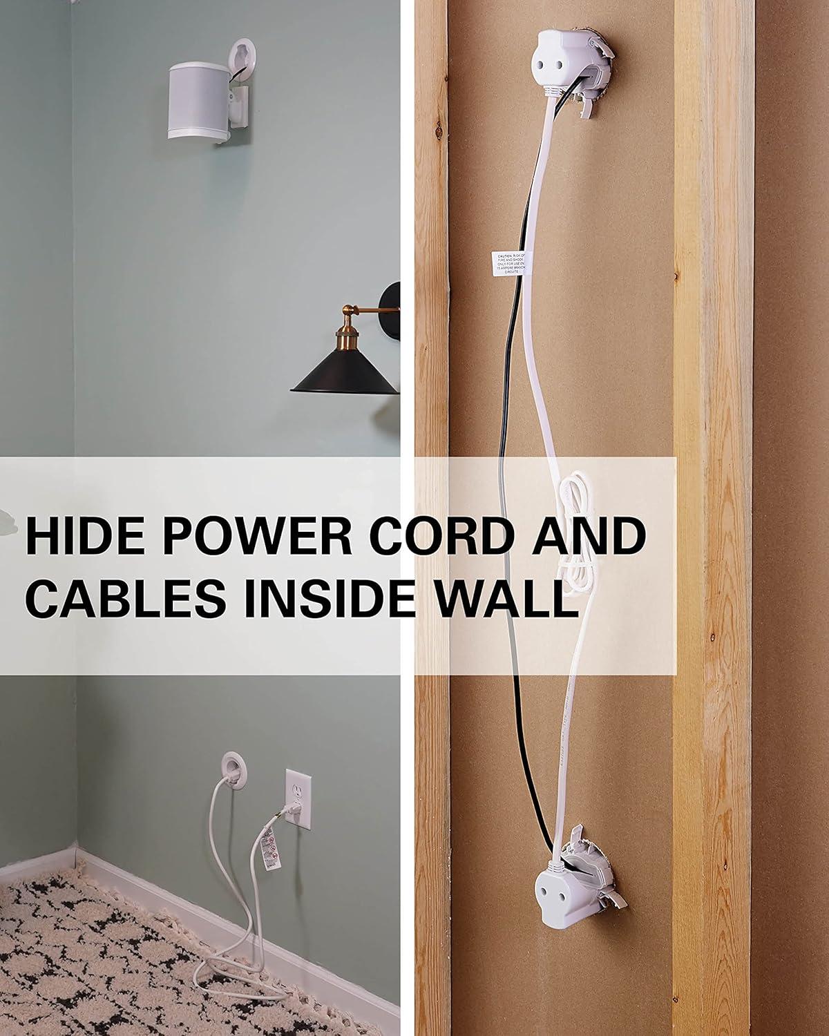 imageSANUS inWall Cable Management Kit for Speakers ampamp TVs  Conceal Cables When Mounting Speakers Or TVs On The Wall  Prewired for Easy InstallWSIWP1W1