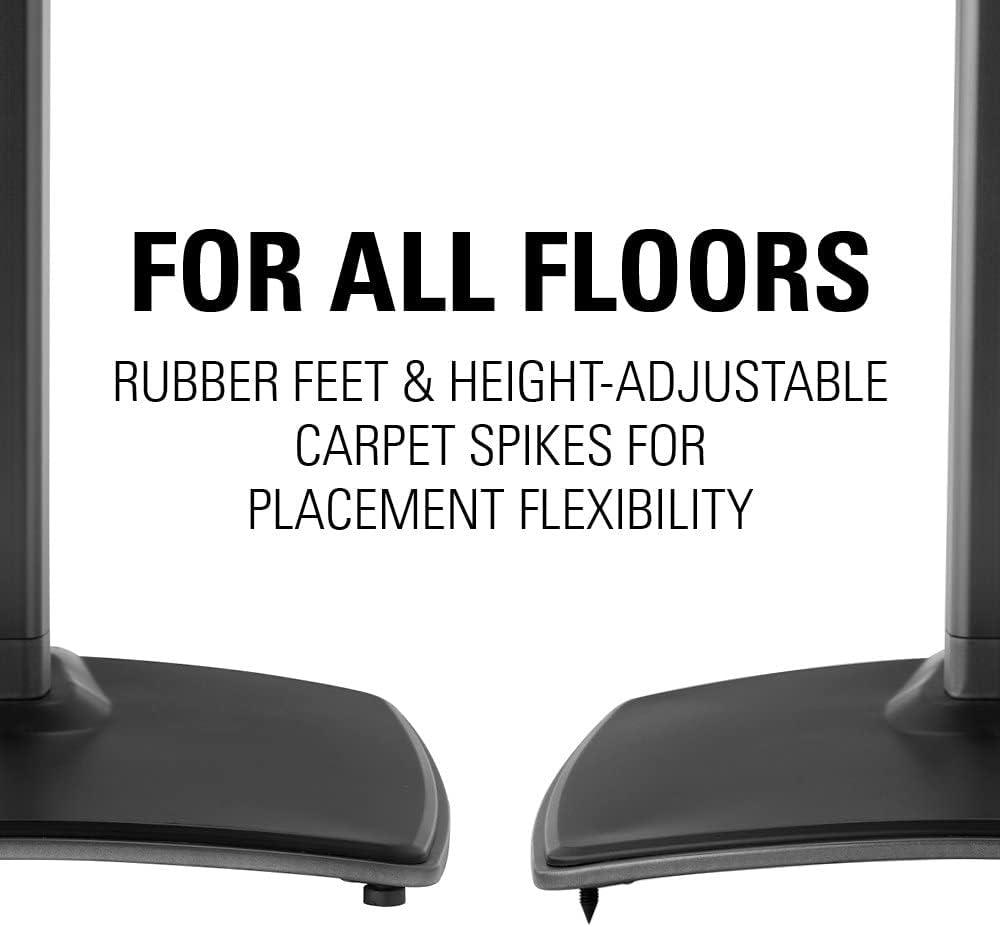imageSanus Adjustable Height Wireless Speaker Stands Designed for SONOS ONE ONE SL Play1 and Play3  ToolFree Height Adjust Up to 16quot with Built in Cable Management  Single WhiteBlack Stand  Single