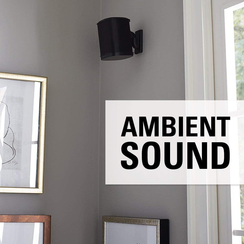 imageSanus Adjustable Speaker Wall Mounts Designed for SONOS ONE Play1 ampamp Play3  Pair WhiteBlack