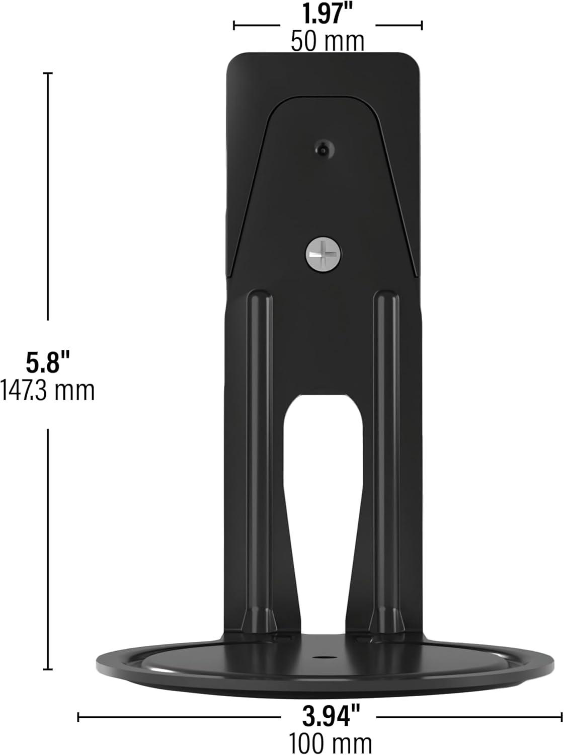 imageSanus Fixed Speaker Wall Mounts for Sonos Era 100  Low Profile Speaker Mounts with Easy 3Step Install ampamp Included Hardware  Black Set of 2 MountsBlack Pair