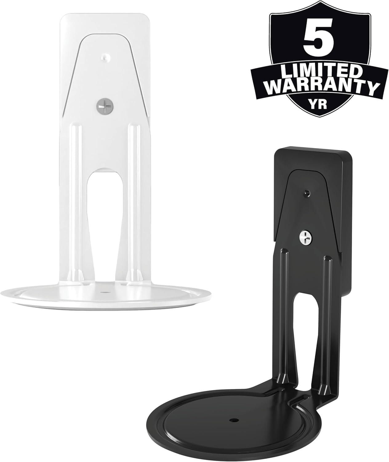 imageSanus Fixed Speaker Wall Mounts for Sonos Era 100  Low Profile Speaker Mounts with Easy 3Step Install ampamp Included Hardware  Black Set of 2 MountsBlack Pair