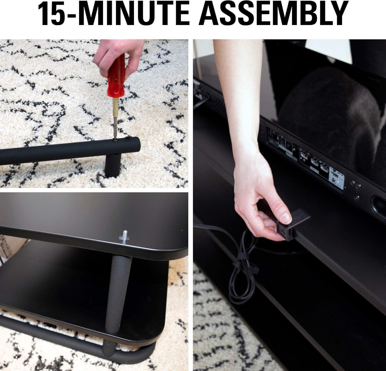 imageSanus Heavy Duty Stand For AV Equipment  Versatile Design Looks Great Holding A TV In The Living Room Or Supporting Up To 400lbs of Heavy Audio Equipment In The Back Closet