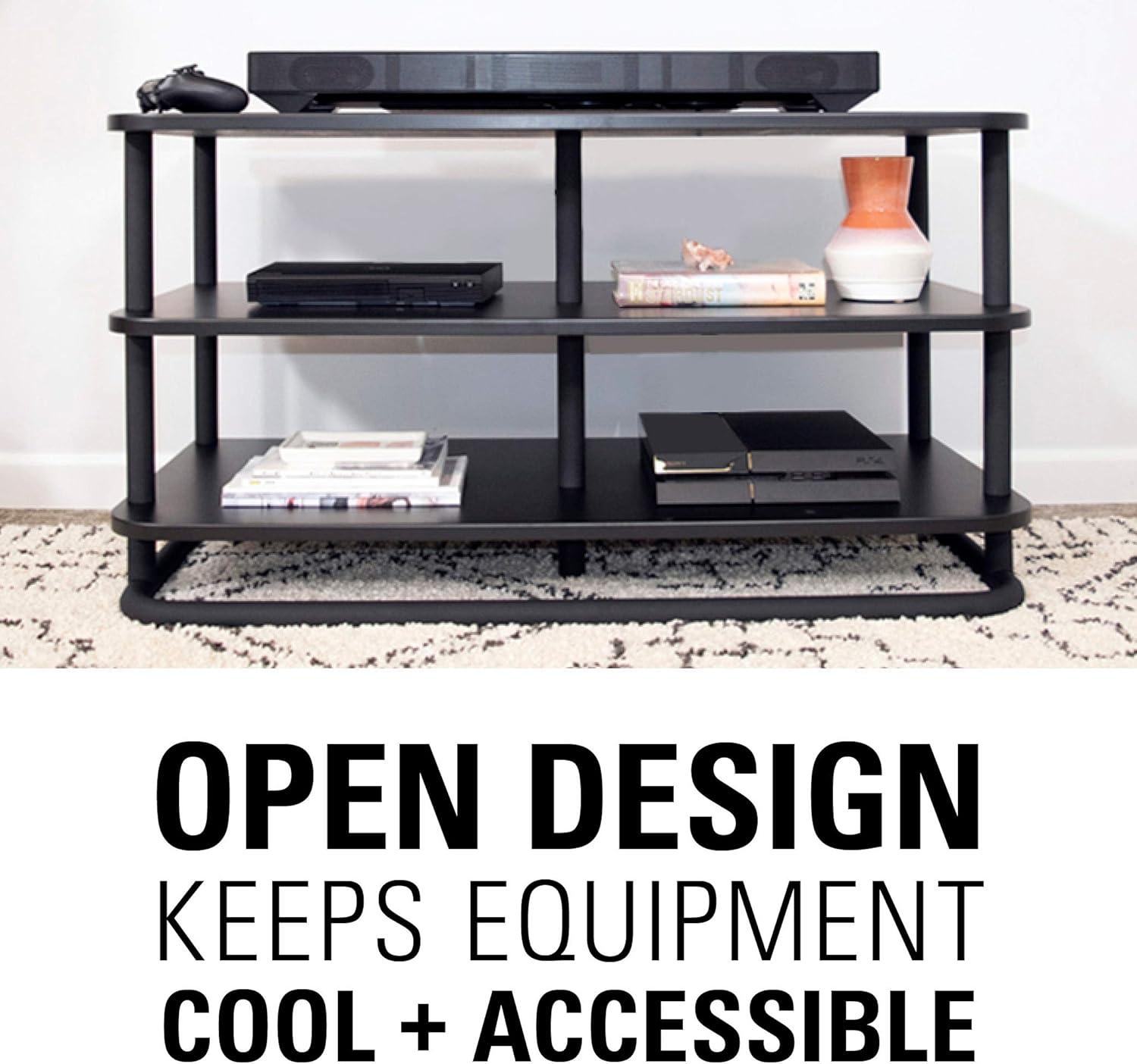 imageSanus Heavy Duty Stand For AV Equipment  Versatile Design Looks Great Holding A TV In The Living Room Or Supporting Up To 400lbs of Heavy Audio Equipment In The Back Closet