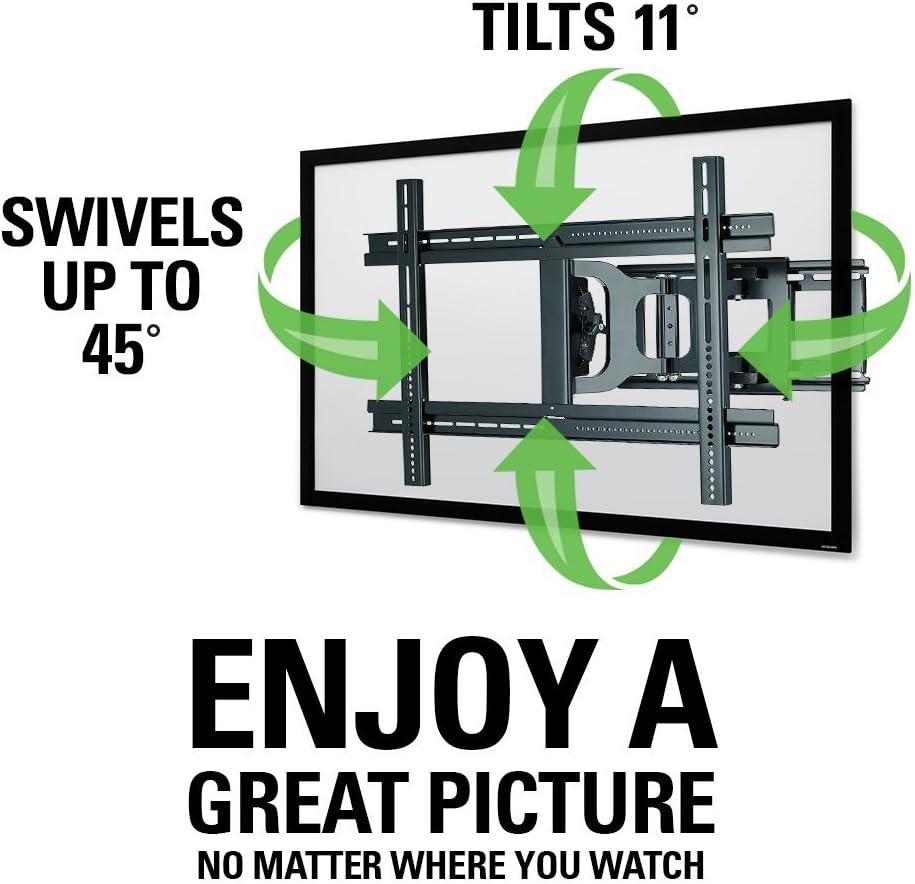 imageSanus MLF13B1 Articulating Universal Wall Mount for 3780Inch Screen BLack