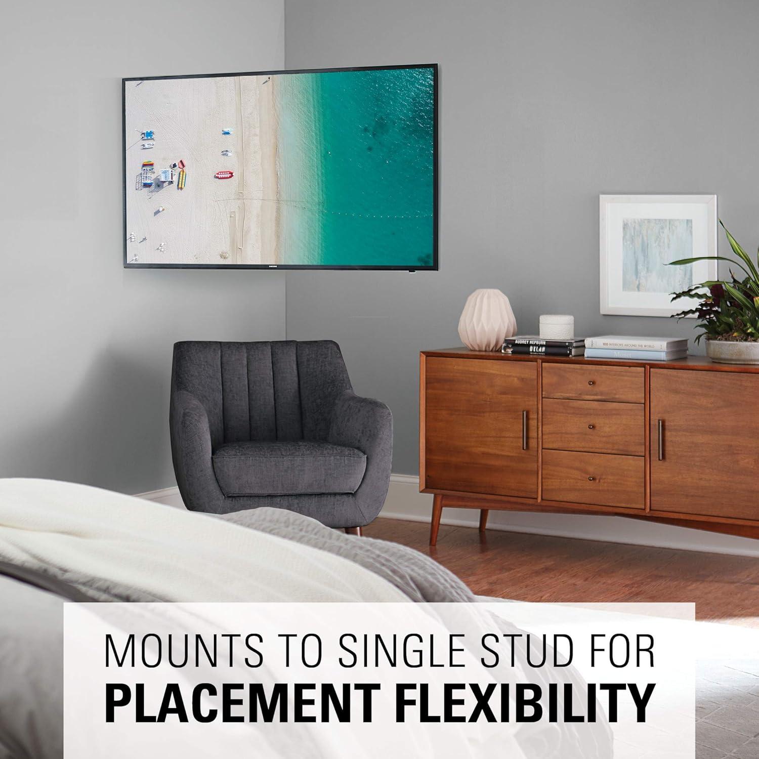 imageSanus Premium Full Motion TV Wall Mount for 19quot  40quot TVs  Stainless Steel Finish with FluidMotion Design for Smooth Extension Swivel and Tilt Low Profile TV Bracket with Easy 3 Step Install