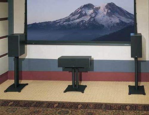 imageSanus SFC22B1 Steel Series 22quot Speaker Stand for Center Channel Speakers Black