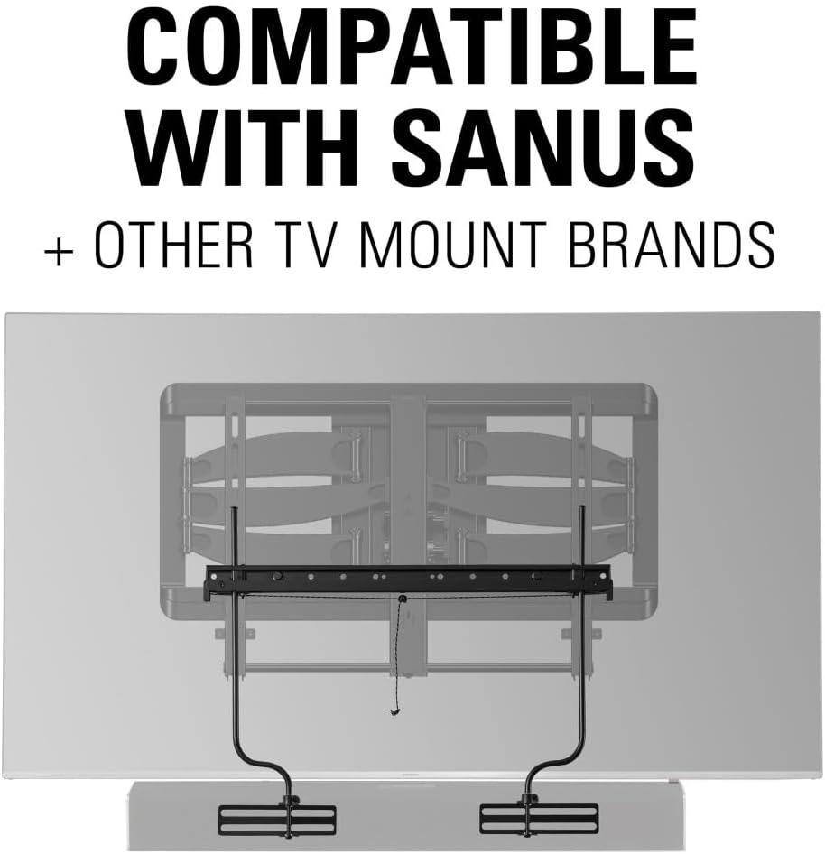 imageSanus Soundbar Mount For TV Mount Bracket  Height ampamp Depth Adjust Moves InSync With TV Supports Sound Bars Up To 20 lbs  SASB1B1