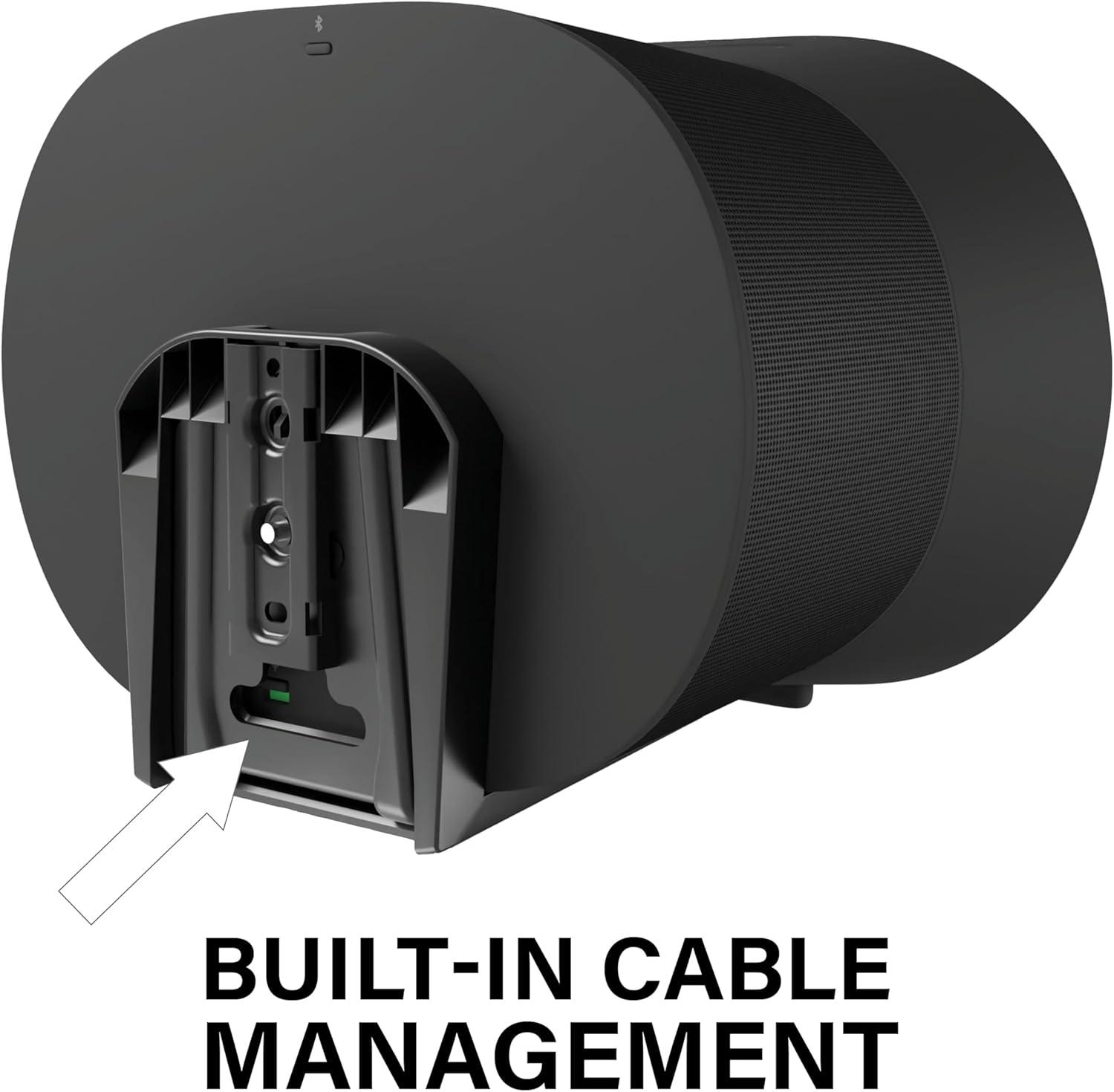imageSanus Speaker Mount for Sonos Era 300  Low Profile Wall Mount with Easy 3Step Install ampamp Included Hardware  Single WhiteBlack Pair