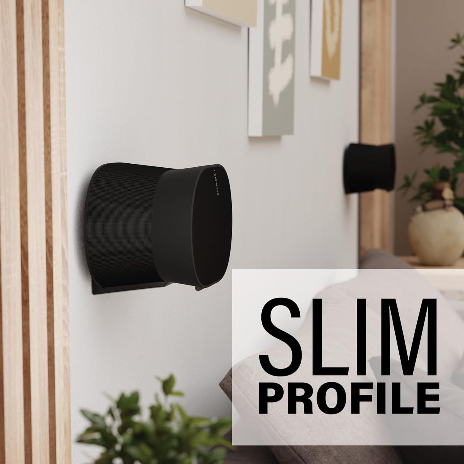 imageSanus Speaker Mount for Sonos Era 300  Low Profile Wall Mount with Easy 3Step Install ampamp Included Hardware  Single WhiteBlack Single