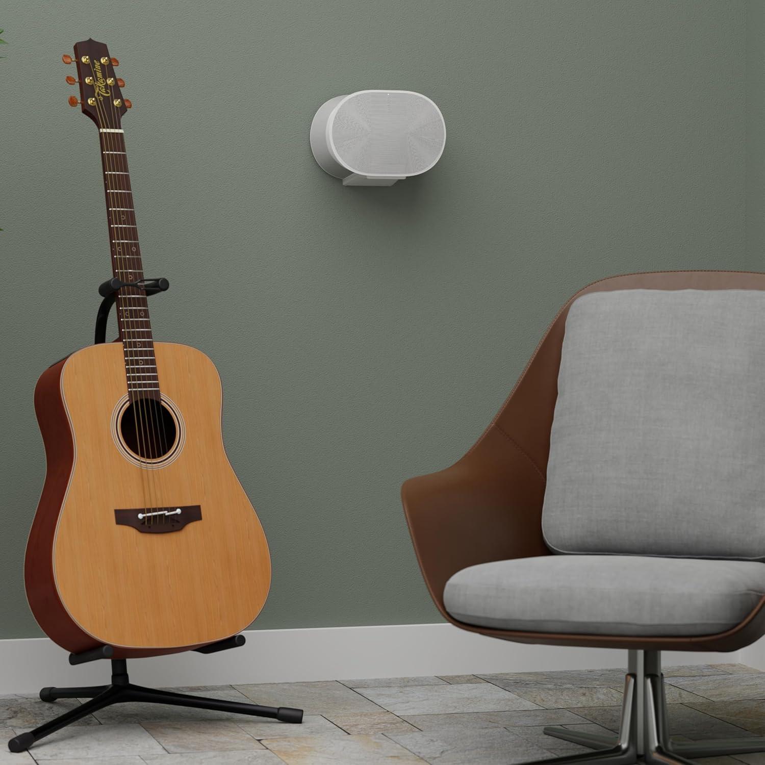 imageSanus Speaker Mount for Sonos Era 300  Low Profile Wall Mount with Easy 3Step Install ampamp Included Hardware  Single WhiteWhite Single