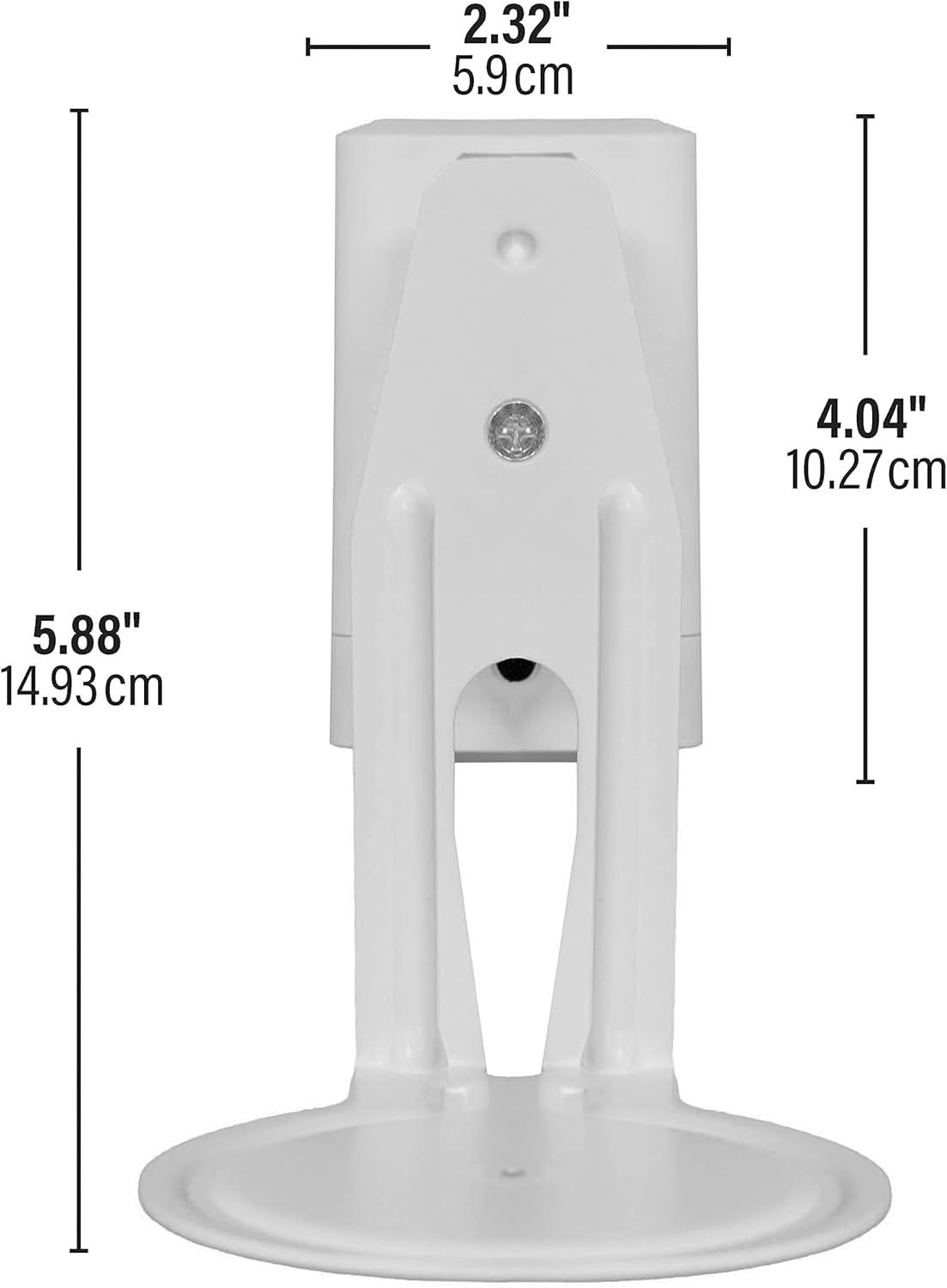 imageSanus Speaker Wall Mounts for Sonos Era 100 Pair  Swivel ampamp Tilt Speaker Mount with Easy 15Minute Install  White 2PackWhite Pair