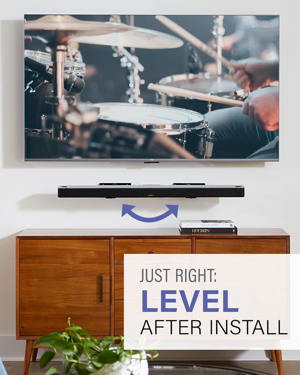 imageSanus Universal Extendable Soundbar Wall Mount  Compatible with Most Soundbars Under TV Speaker Mounts for an Easy ampamp Secure Installation of Your Soundbar