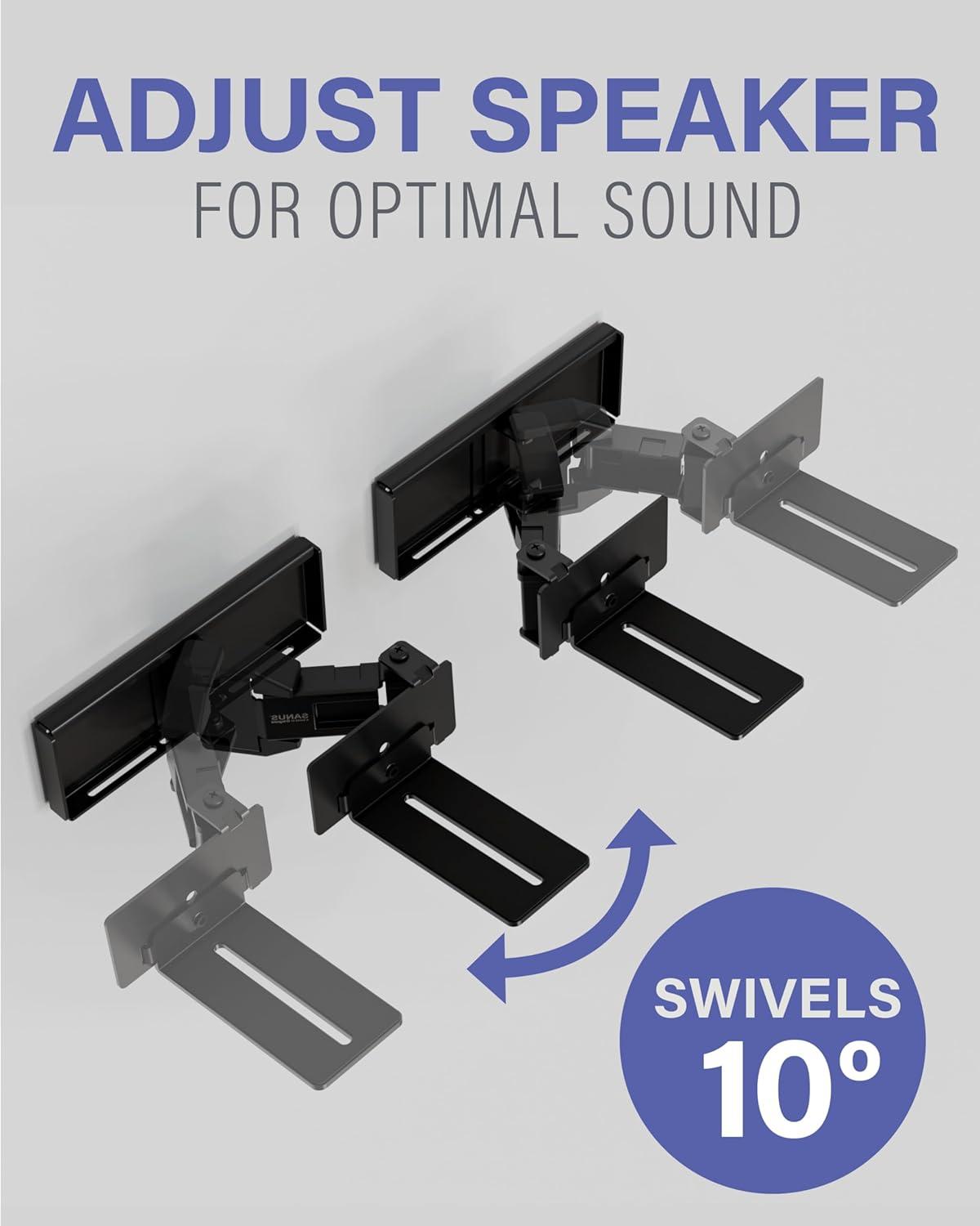 imageSanus Universal Extendable Soundbar Wall Mount  Compatible with Most Soundbars Under TV Speaker Mounts for an Easy ampamp Secure Installation of Your Soundbar