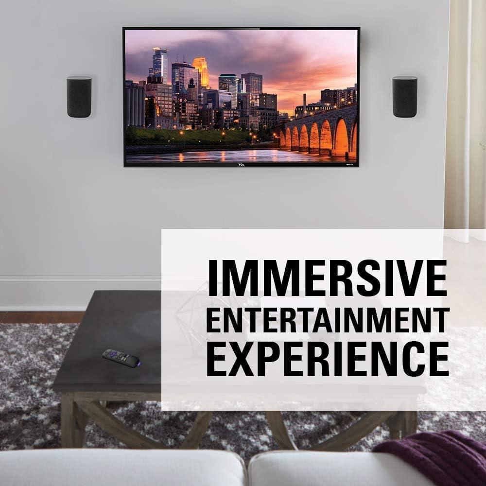 imageSanus Universal Speaker Wall Mount for Small Speakers Compatible with Bose Harmon Kardon JBL KEF Klipsch Roku Polk Sony ampamp Others  PairPair