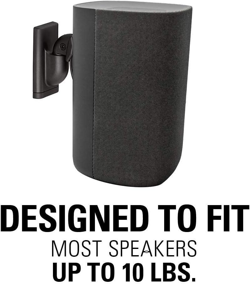imageSanus Universal Speaker Wall Mount for Small Speakers Compatible with Bose Harmon Kardon JBL KEF Klipsch Roku Polk Sony ampamp Others  PairPair
