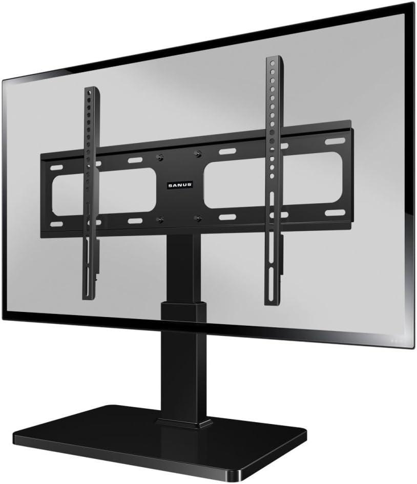 imageSanus VSTV1 Large TV Swivel Base  Universal Replacement Stand for 32quot 60quot Flat TV Screens Including Samsung Sony Vizio TCL ampamp More