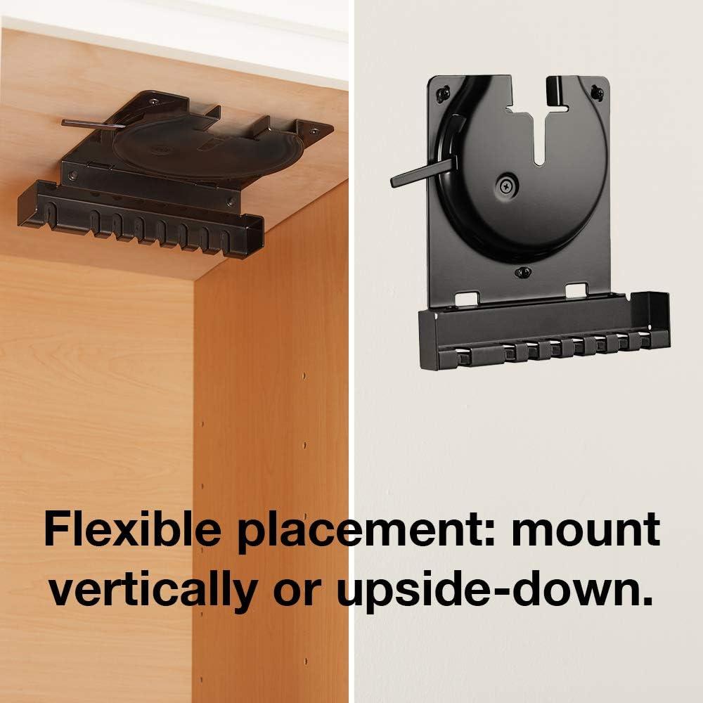 imageSanus Wall Mount for Sonos Amp  Slim Black Design with Lockable Latch for Security  Low Profile Bracket Design Mounts in Any Orientation  Builtin Cable Management ampamp Easy 15Minute Install 