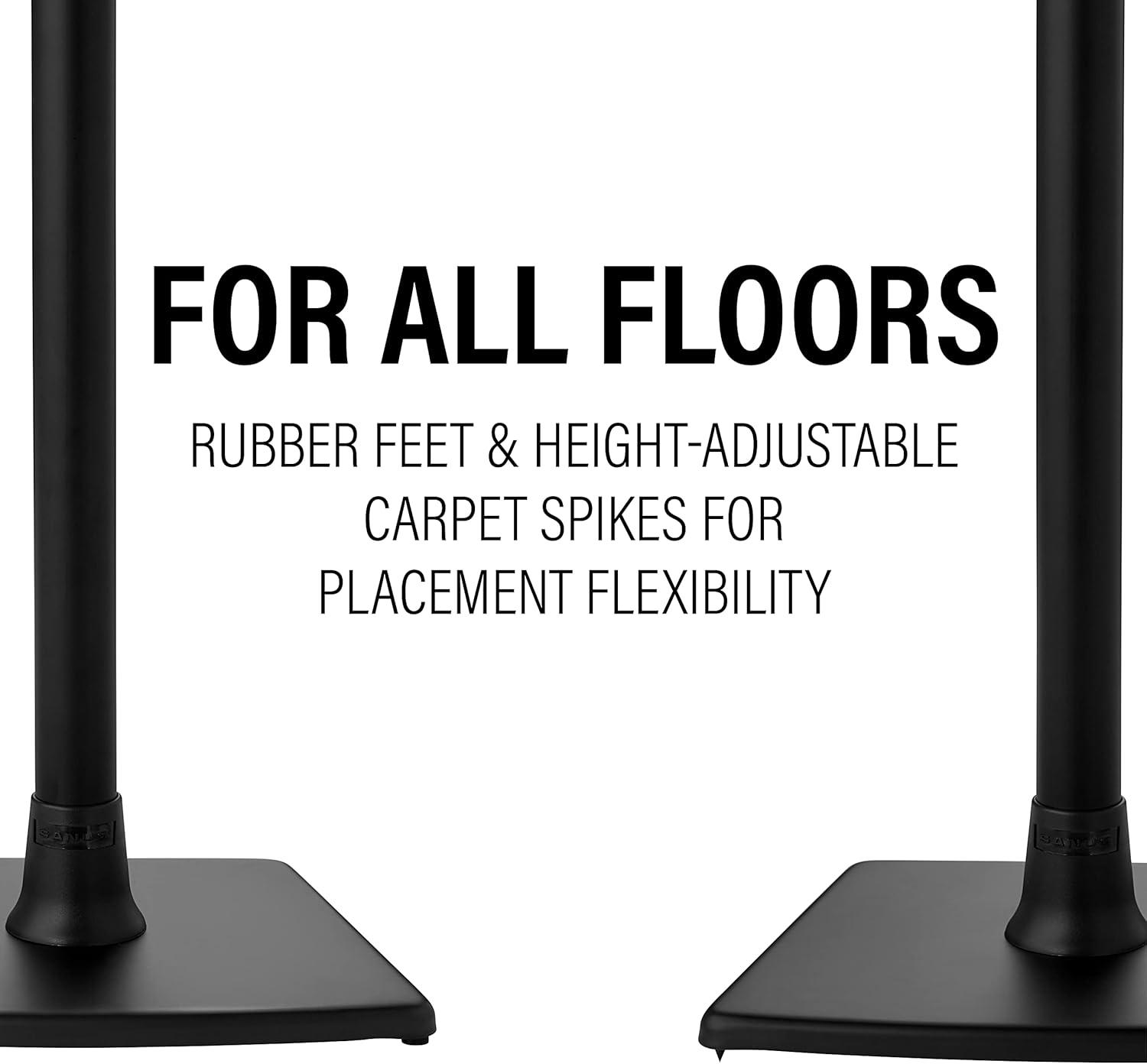 imageSanus Wireless Speaker Stand for Sonos Era 100  Pair Black  Perfect Stand Setup for Easy and Secure Mounting of New Sonos Era 100 Speakers  OSSE12B2Black Single