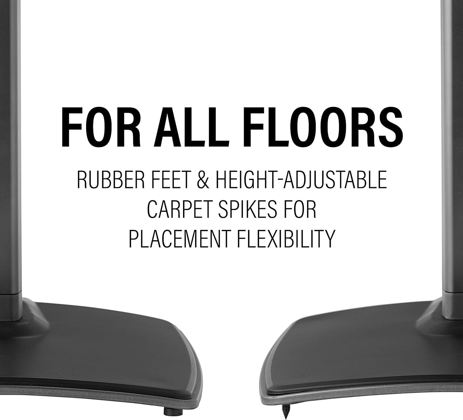 imageSanus Wireless Speaker Stands for Sonos ERA 300 Black  Pair Perfect Stand Setup for Easy and Secure Mounting of New Sonos Era 300 Speakers  OSSE32B2Black Single