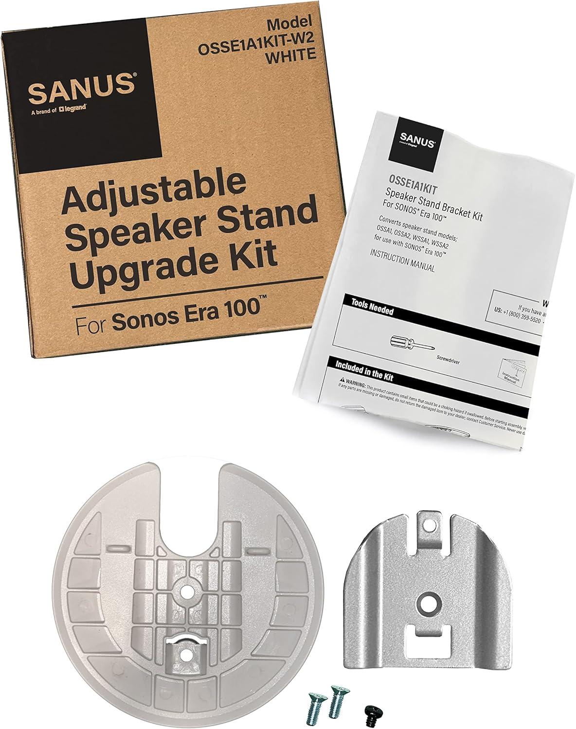 imageSonos Era 100 Adapter Bracket Kit for Sanus Adjustable Height Wireless Speaker Stands WSSA1 WSSA2 OSSA1 OSSA2  Provides Compatibility for New Sonos Era Speaker  Model OSSE1A1KIT