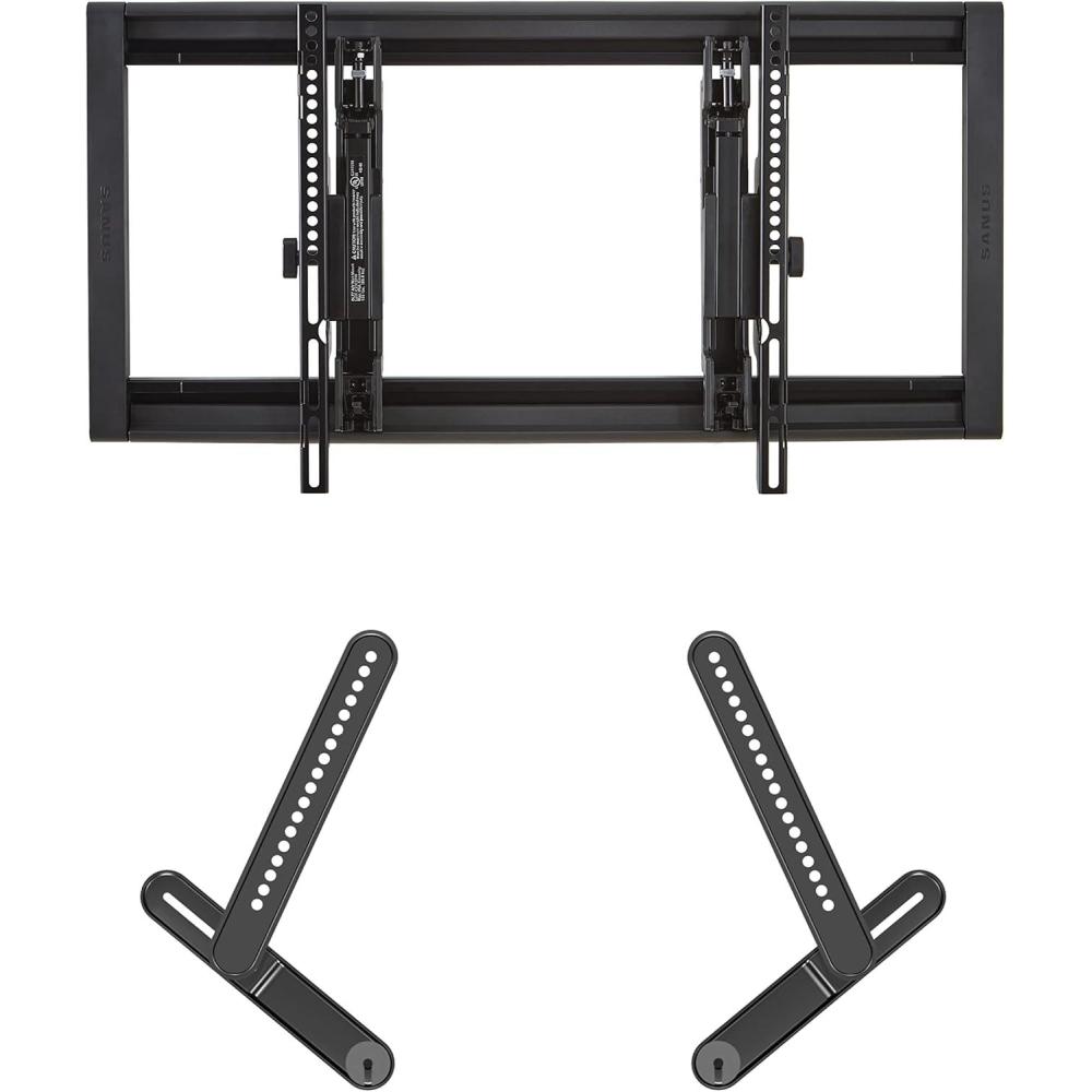 imageSANUS Advanced Tilt 4D Premium TV Wall Mount Bracket for Most 42quot 90quot Flat Screen TVs ampamp SANUS Soundbar Mount for Most Soundbars up to 15 lbs  Features Simple Install and ToolFree Adjustments