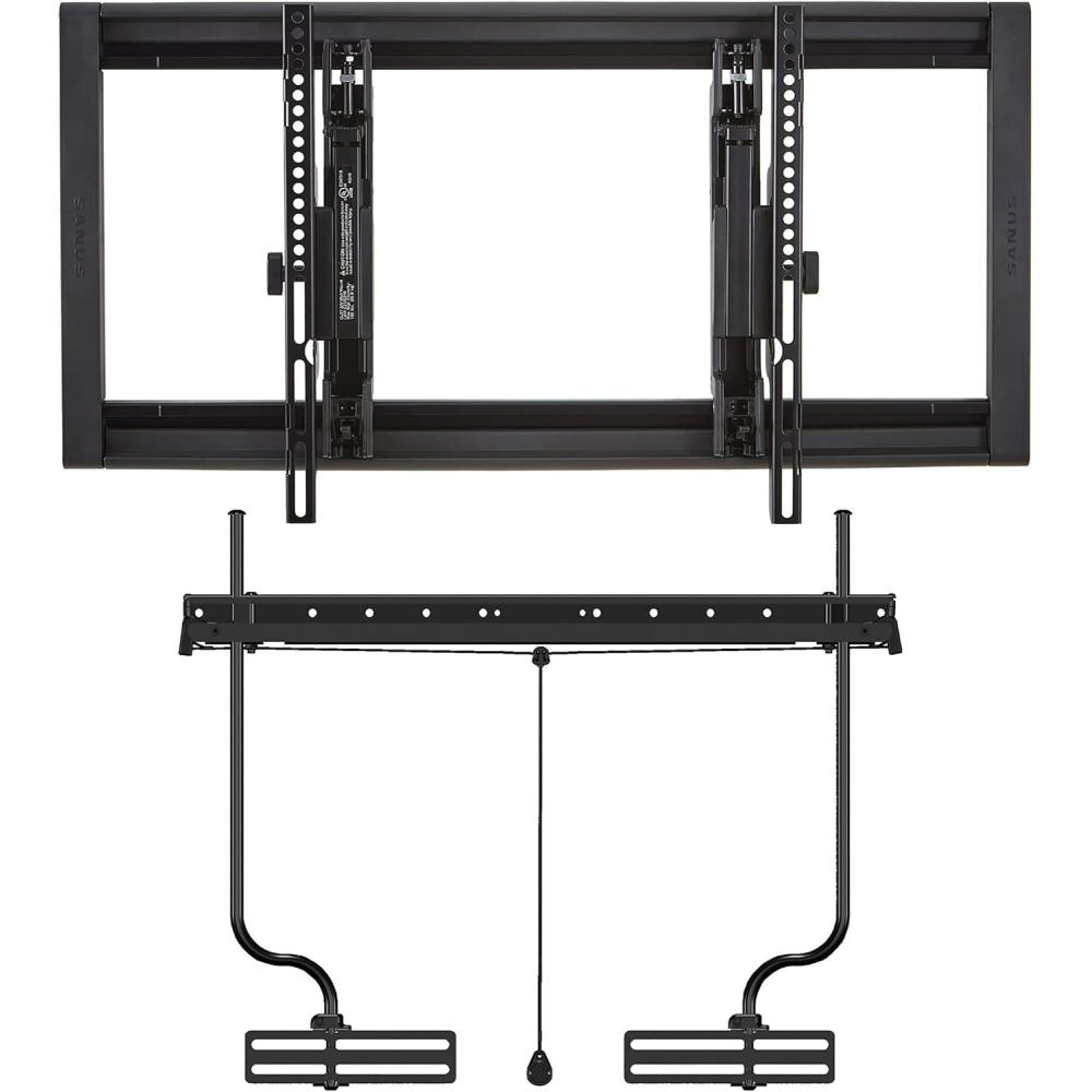 imageSANUS Advanced Universal Tilt 4D Premium TV Wall Mount Bracket for Most 42quot 90quot Flat Screen TVs ampamp SANUS Soundbar Mount for TV Mount Bracket  Height ampamp Depth Adjustments