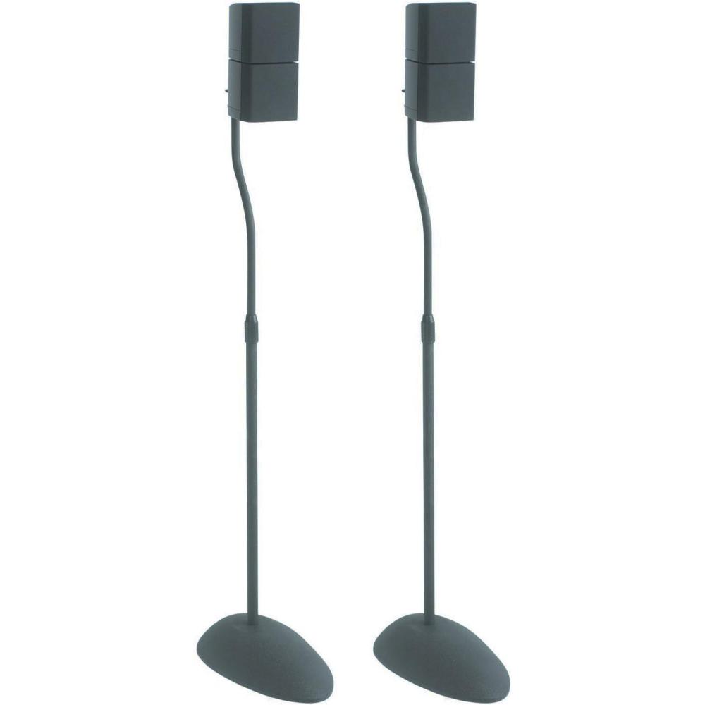 imageSANUS Height Adjustable Speaker Stands for Home Theater  Durable Design wTear Drop Base Fits Speakers up to 4lbs  13quot of ToolFree Height Adjustment  Easy DIY Assembly