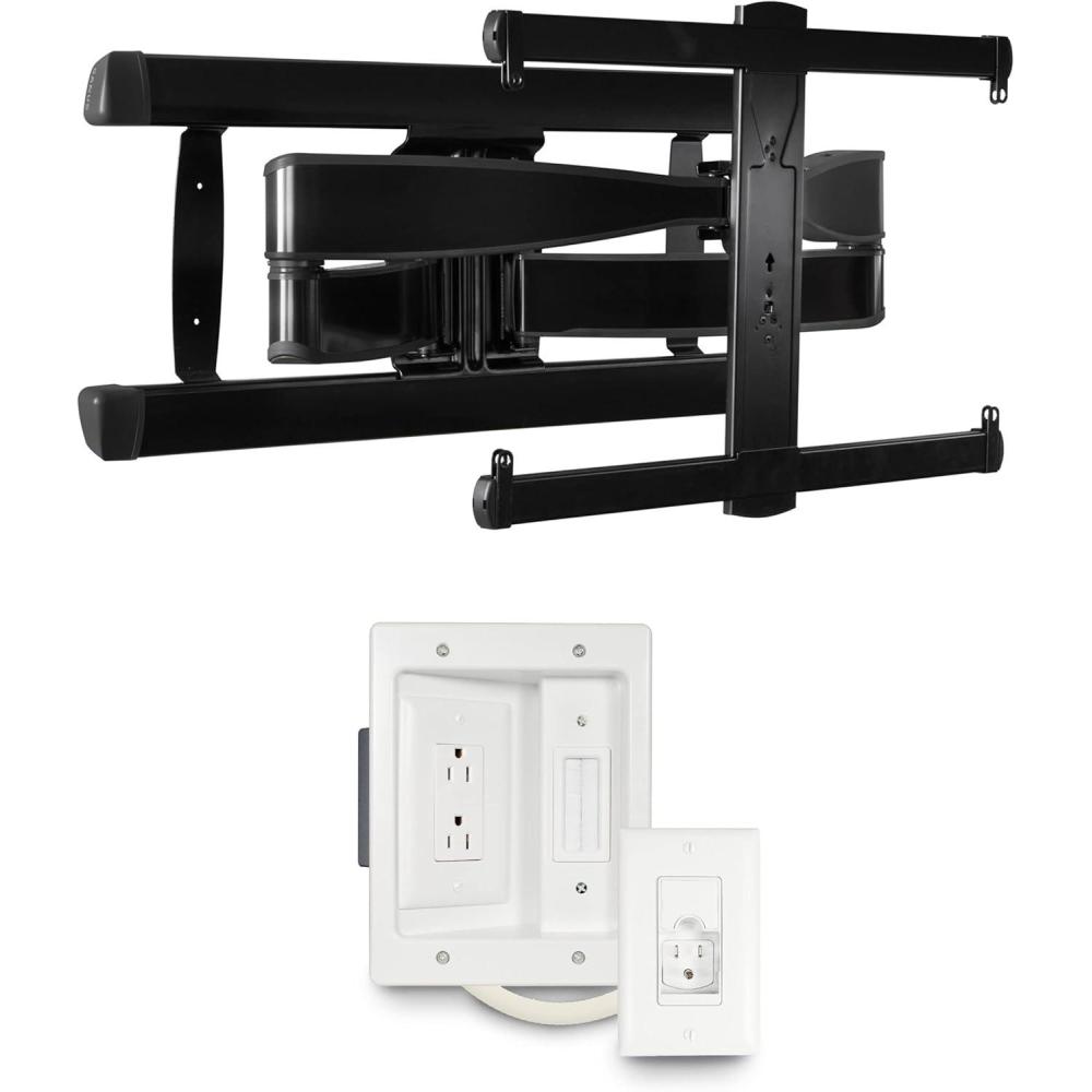 imageSANUS Premium Full Motion TV Wall Mount for TVs Up to 90quot with inWall Power Cable Management Kit