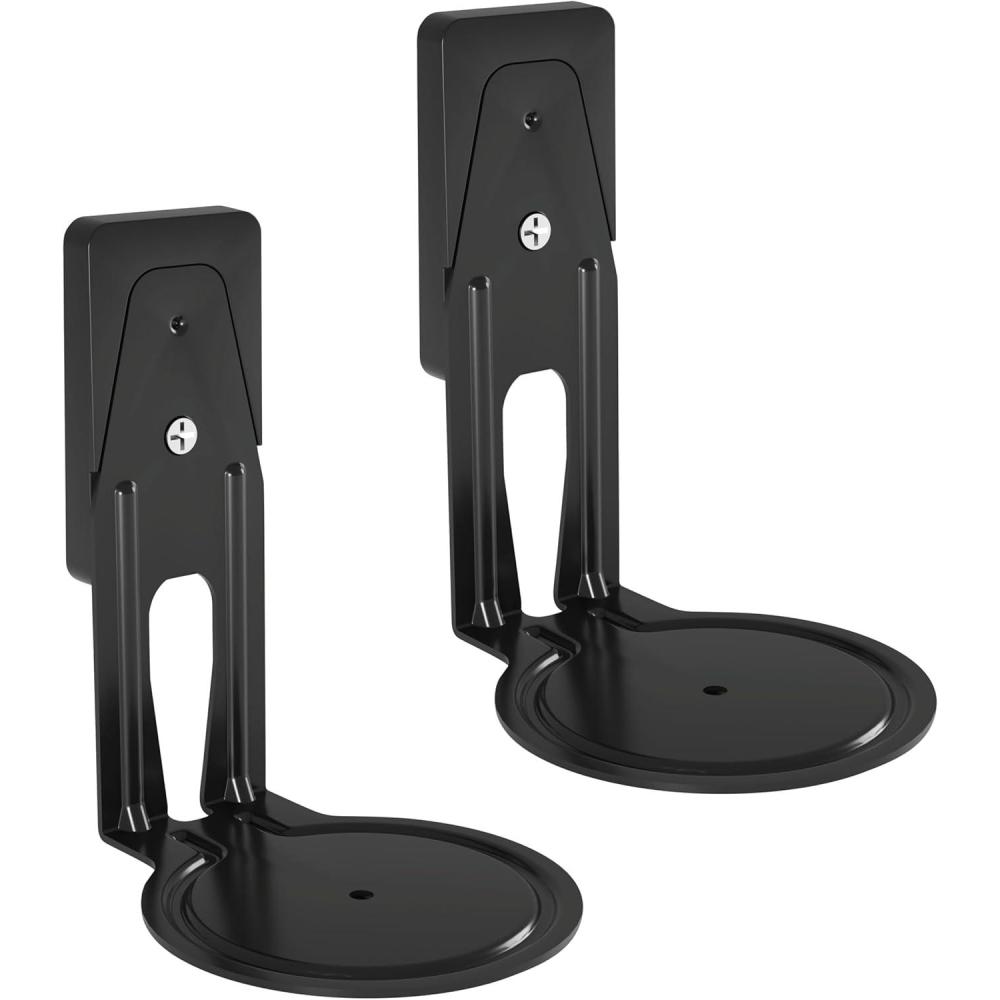 imageSanus Fixed Speaker Wall Mounts for Sonos Era 100  Low Profile Speaker Mounts with Easy 3Step Install ampamp Included Hardware  Black Set of 2 MountsBlack Pair
