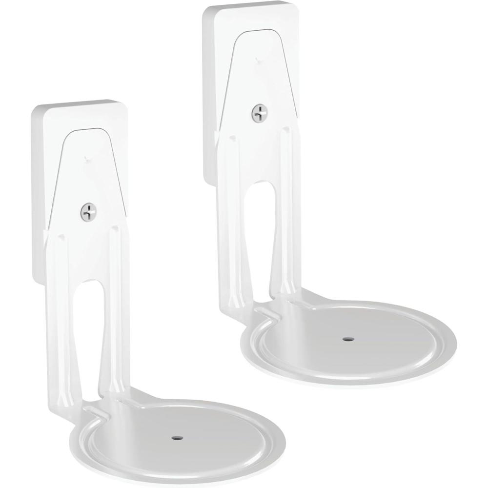 imageSanus Fixed Speaker Wall Mounts for Sonos Era 100  Low Profile Speaker Mounts with Easy 3Step Install ampamp Included Hardware  Black Set of 2 MountsWhite Pair