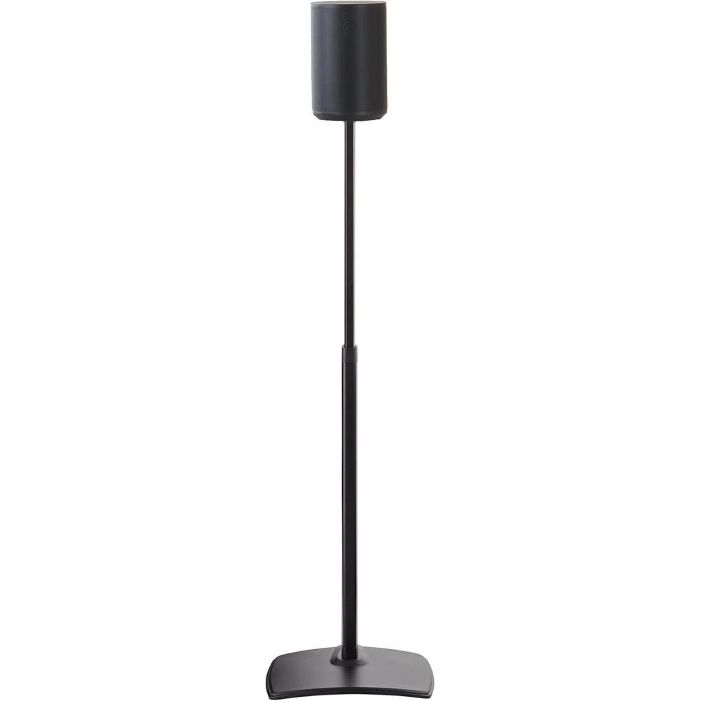 imageSanus HeightAdjustable Speaker Stands Pair for Sonos Era 100  Premium Speaker Stand wDurable Steel Design ampamp Builtin Cable Managment  Easy DIY Install  BlackBlack Single