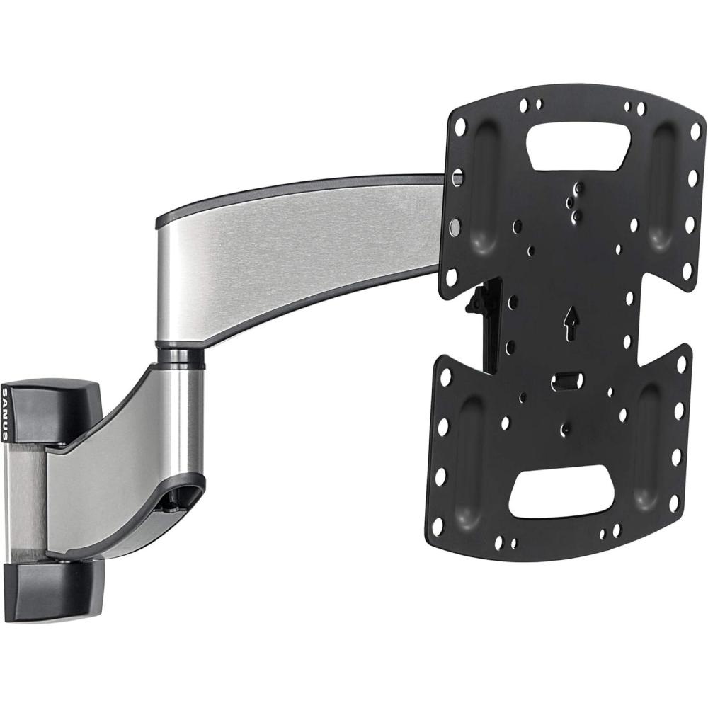 imageSanus Premium Full Motion TV Wall Mount for 19quot  40quot TVs  Stainless Steel Finish with FluidMotion Design for Smooth Extension Swivel and Tilt Low Profile TV Bracket with Easy 3 Step Install